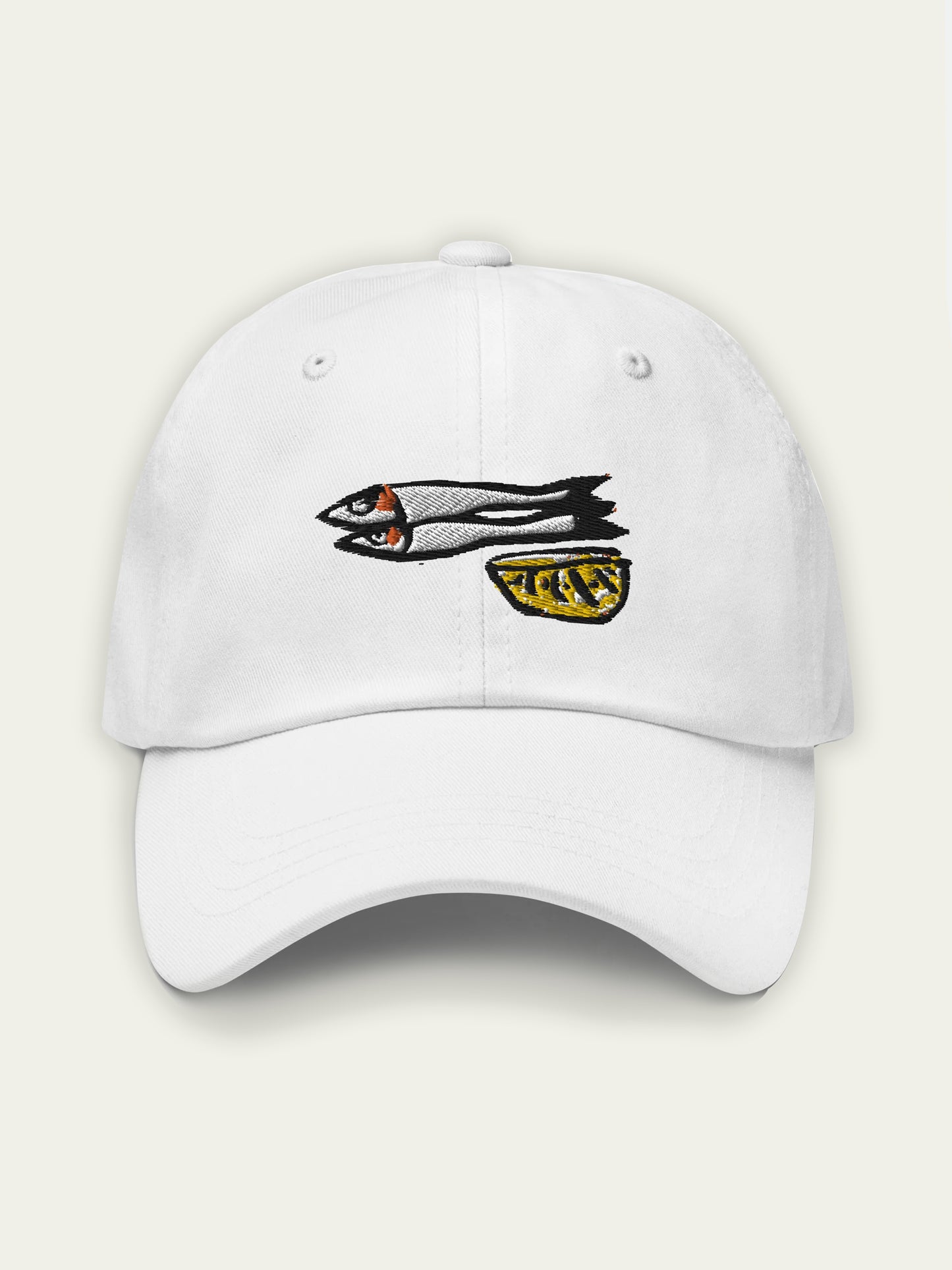Sardines with Lemon Embroidered Cap