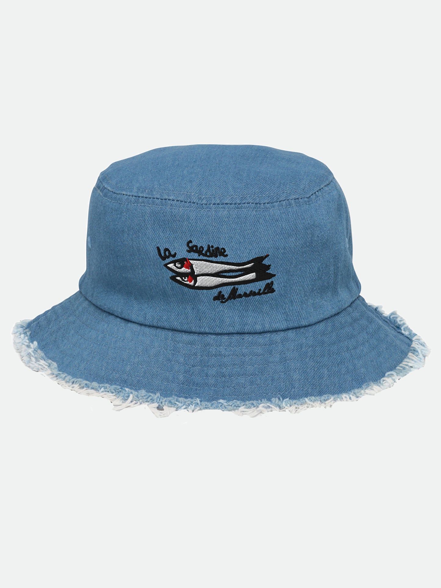 La Sardine De Marseille Distressed denim bucket hat