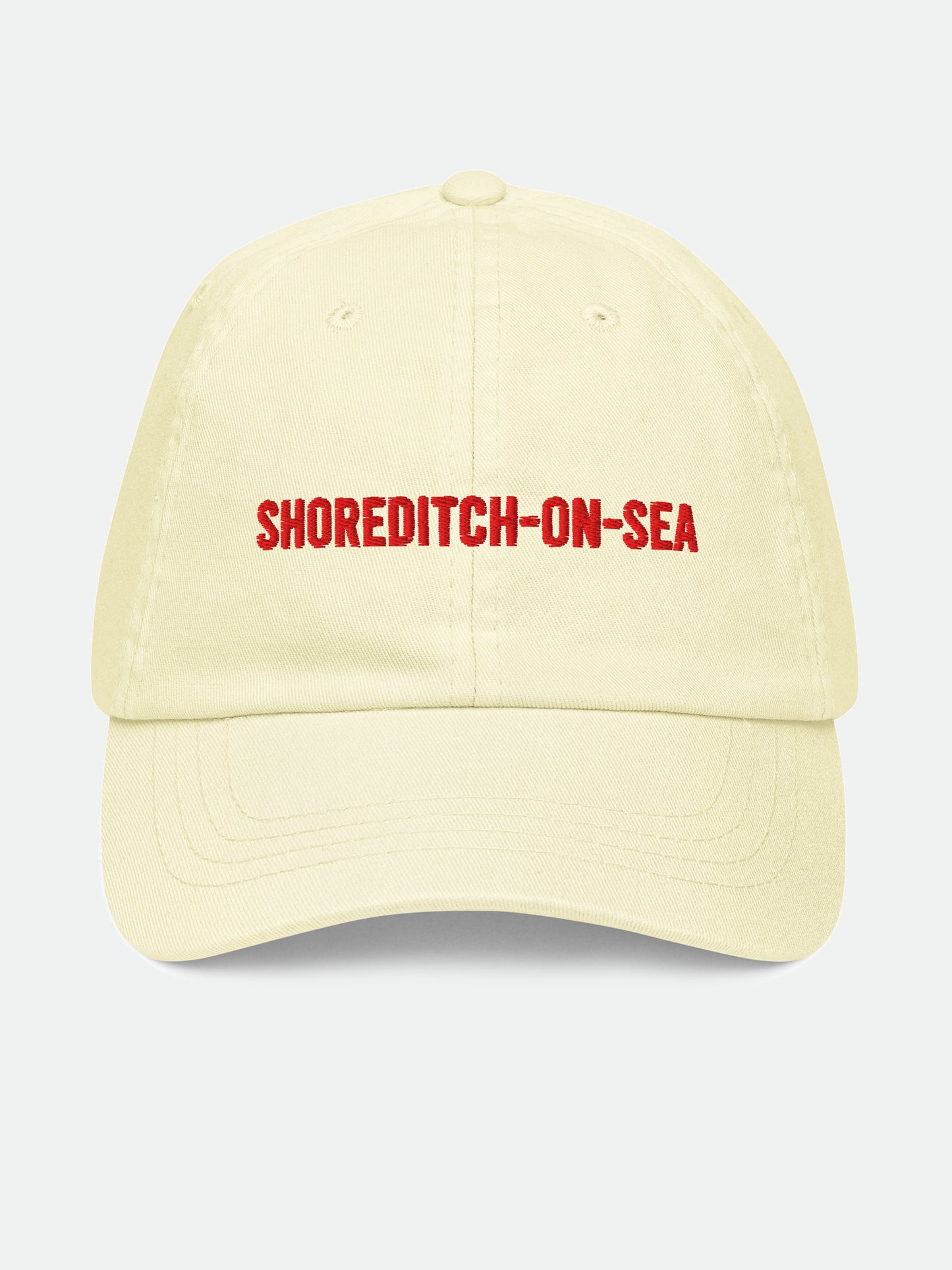 Shoreditch on Sea Butter Yellow Pastel Baseball Hat