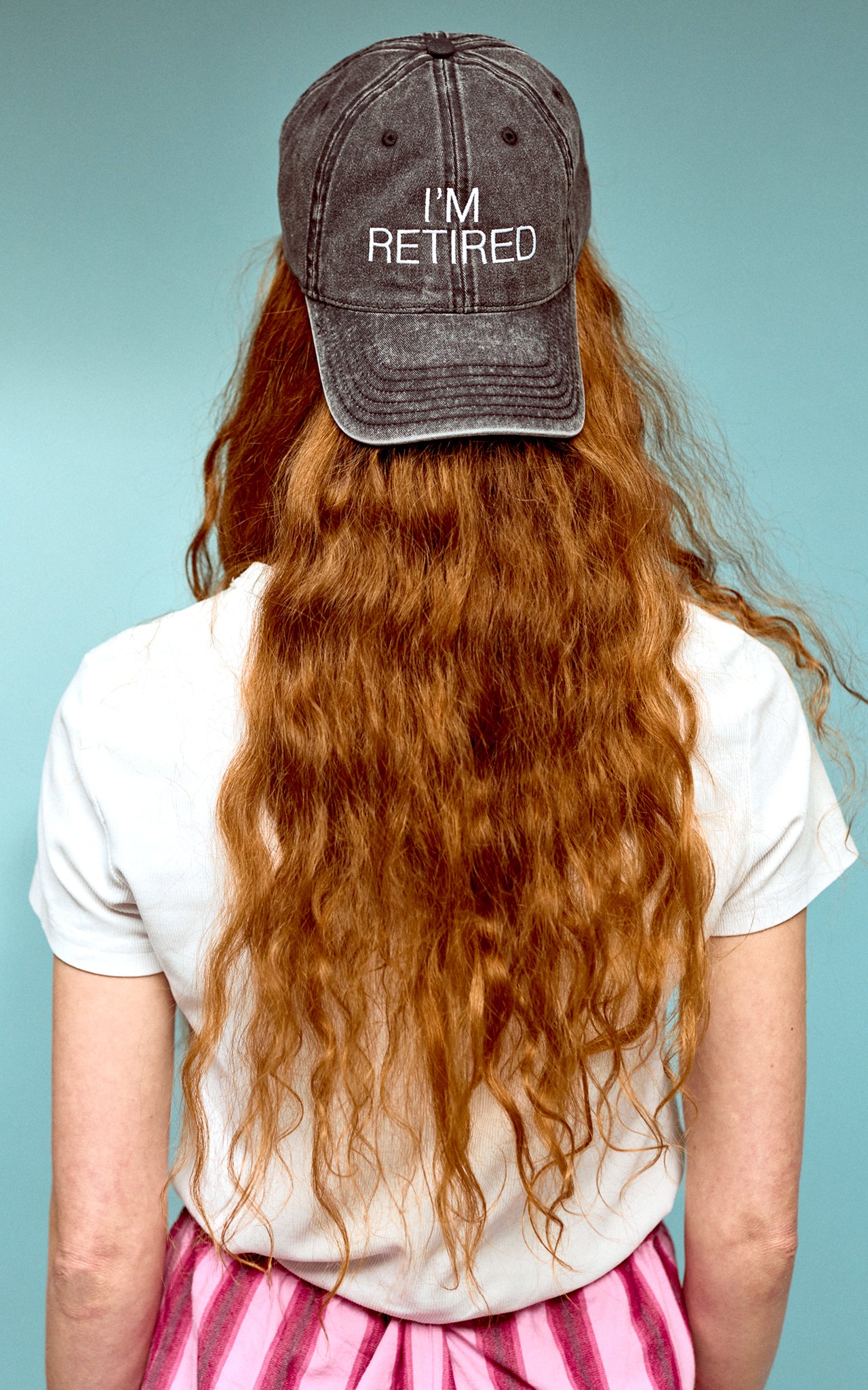 I'm Retired Unisex Washed Cap in Black