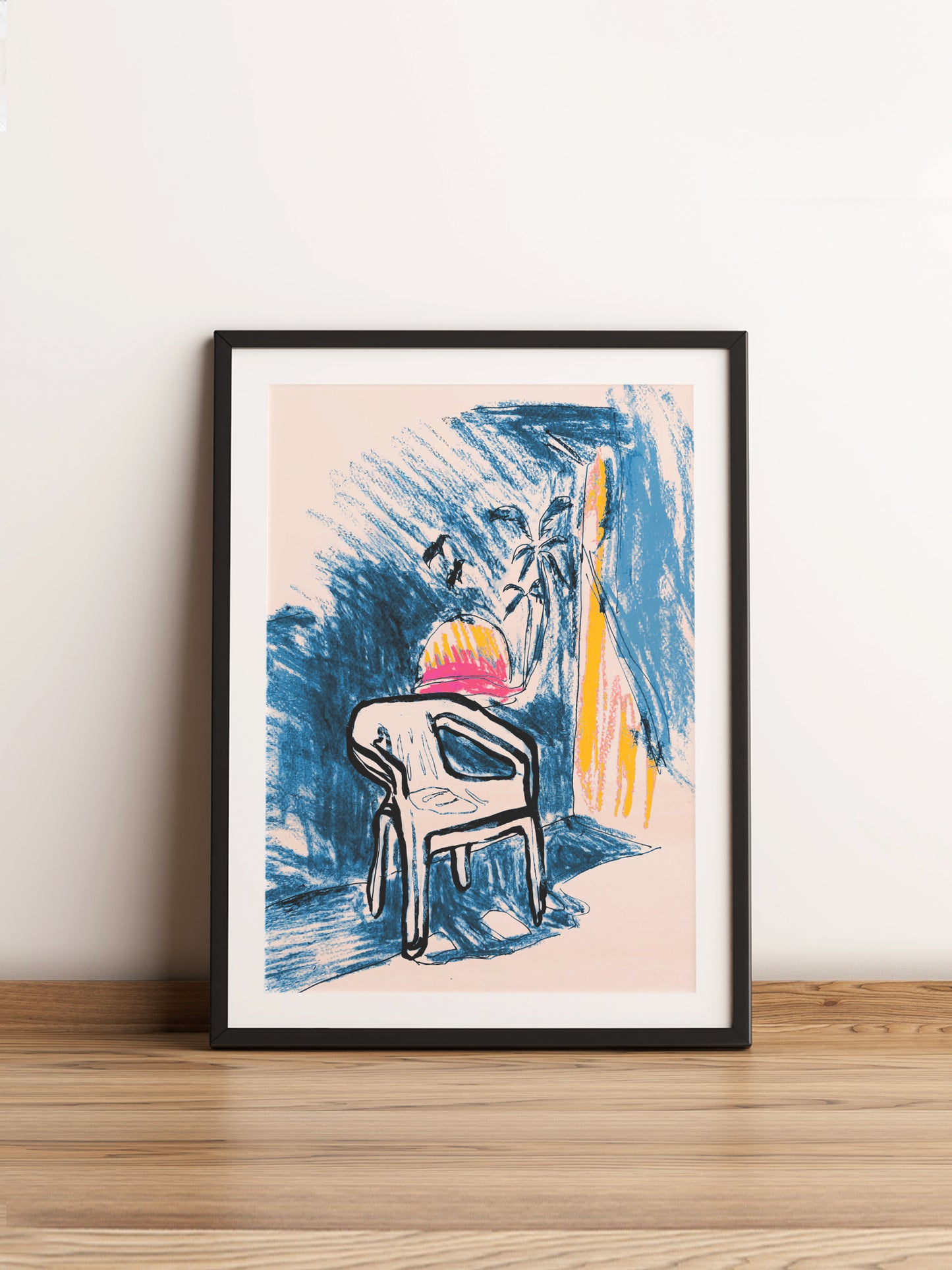 A beach chair. A3 Artwork. Unframed