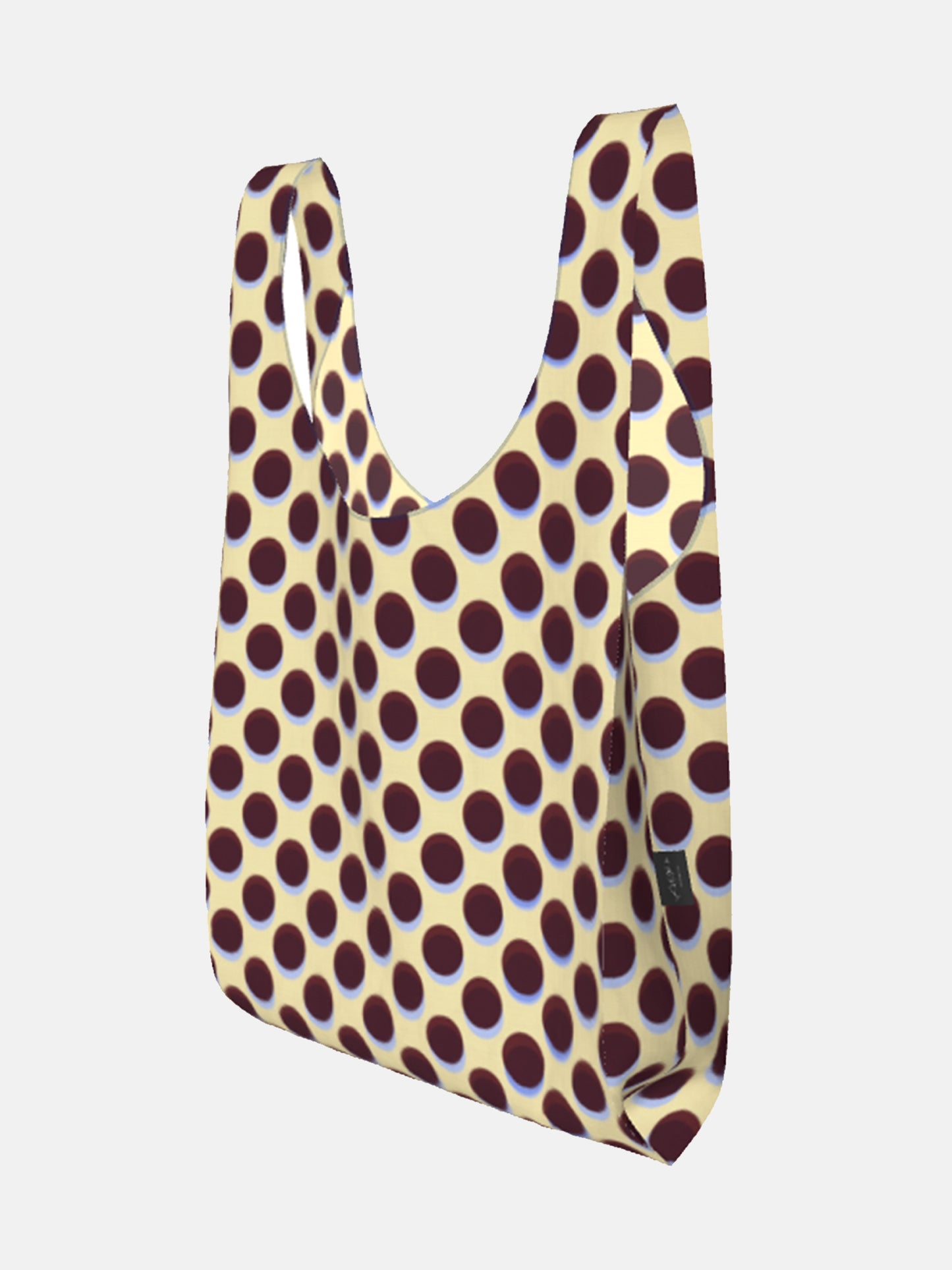Polkadot Waterproof Shopper Bag in in Butter Yellow