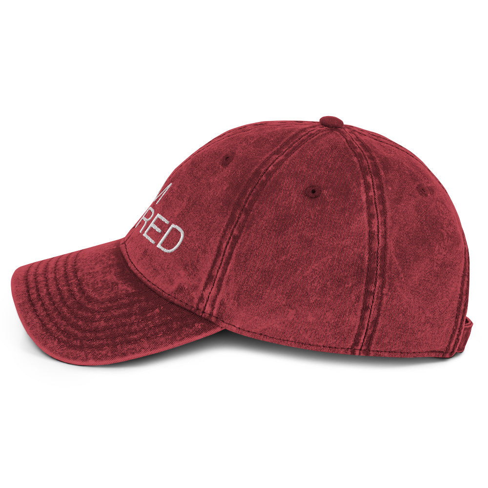 I'm Retired Embroidered Unisex Cap in Burgundy