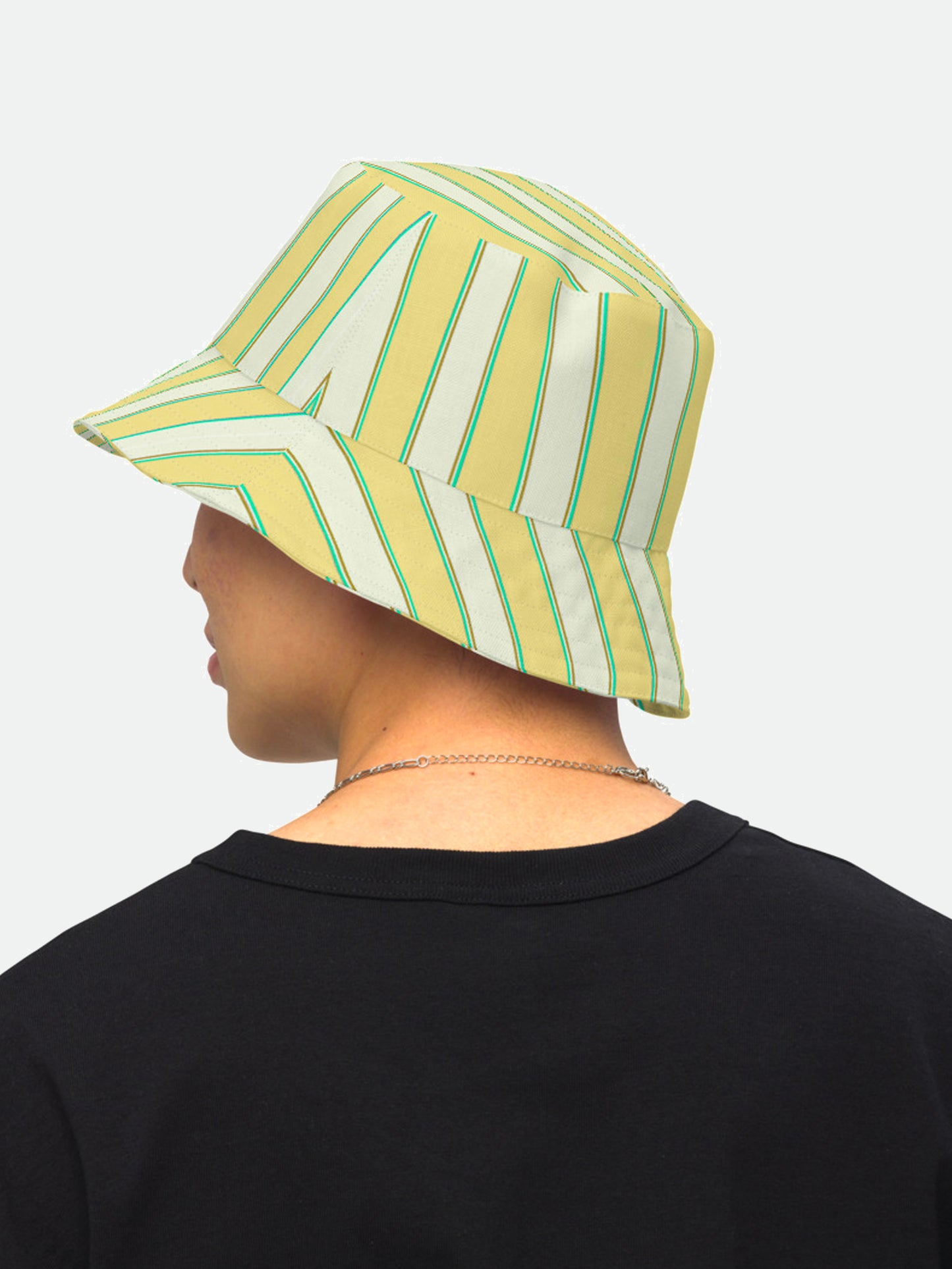 Butter Yellow Stripe Reversible Sun Hat