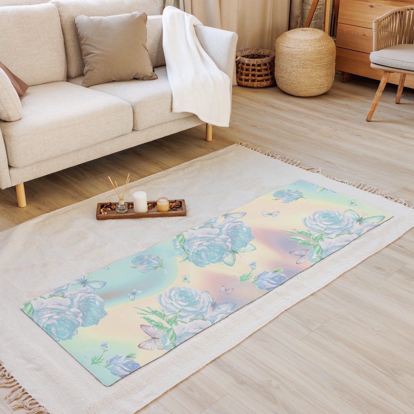 Pastel Rose Yoga mat
