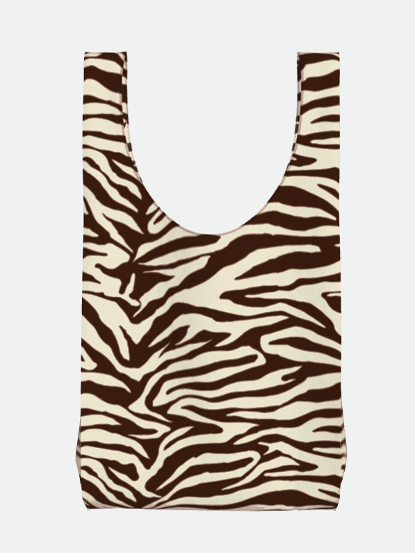 Zebra Parachute Waterproof Shopper Bag in Chocolate