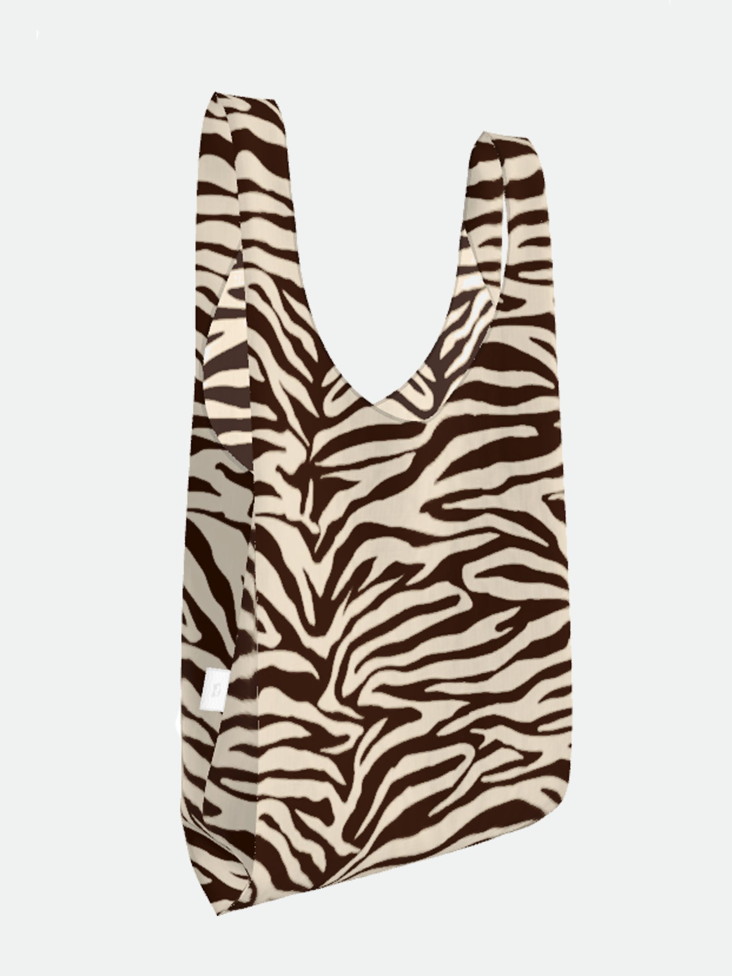 Zebra Parachute Waterproof Shopper Bag in Chocolate