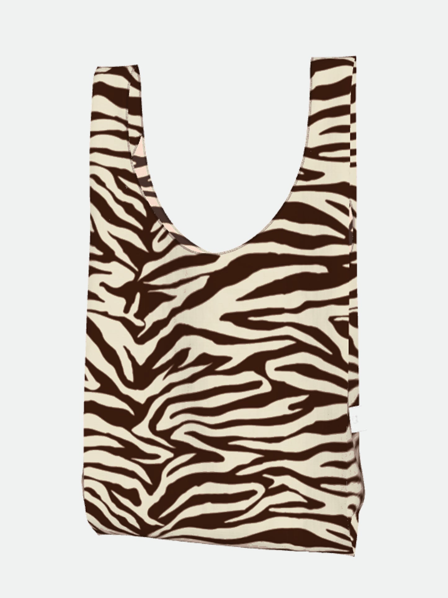 Zebra Parachute Waterproof Shopper Bag in Chocolate