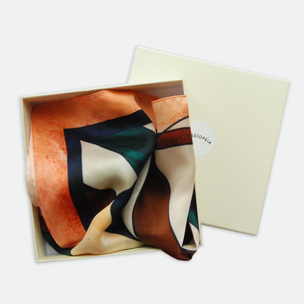 Sonia. Geo Satin Silk Bandana