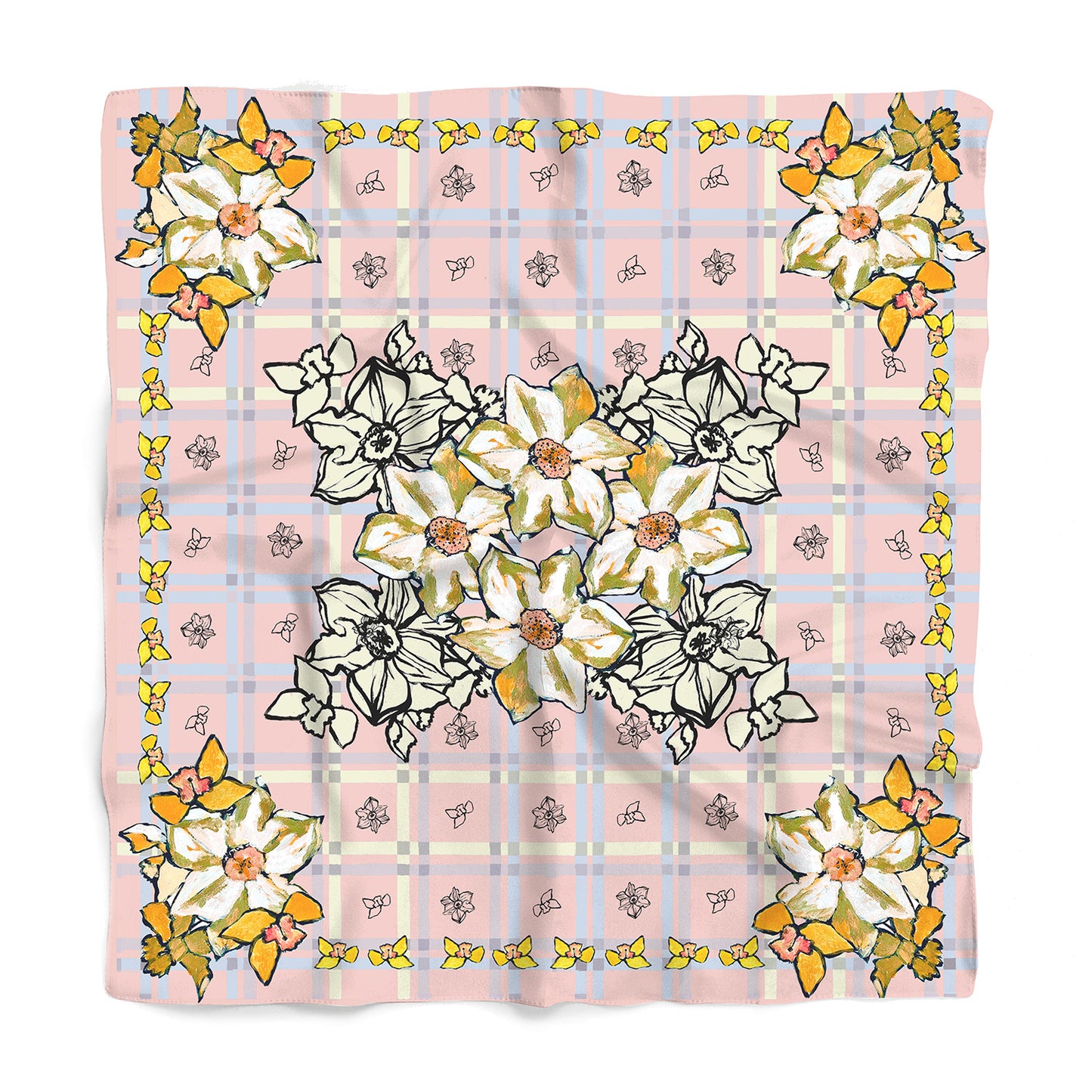 Daffodil Silk Georgette Square Scarf