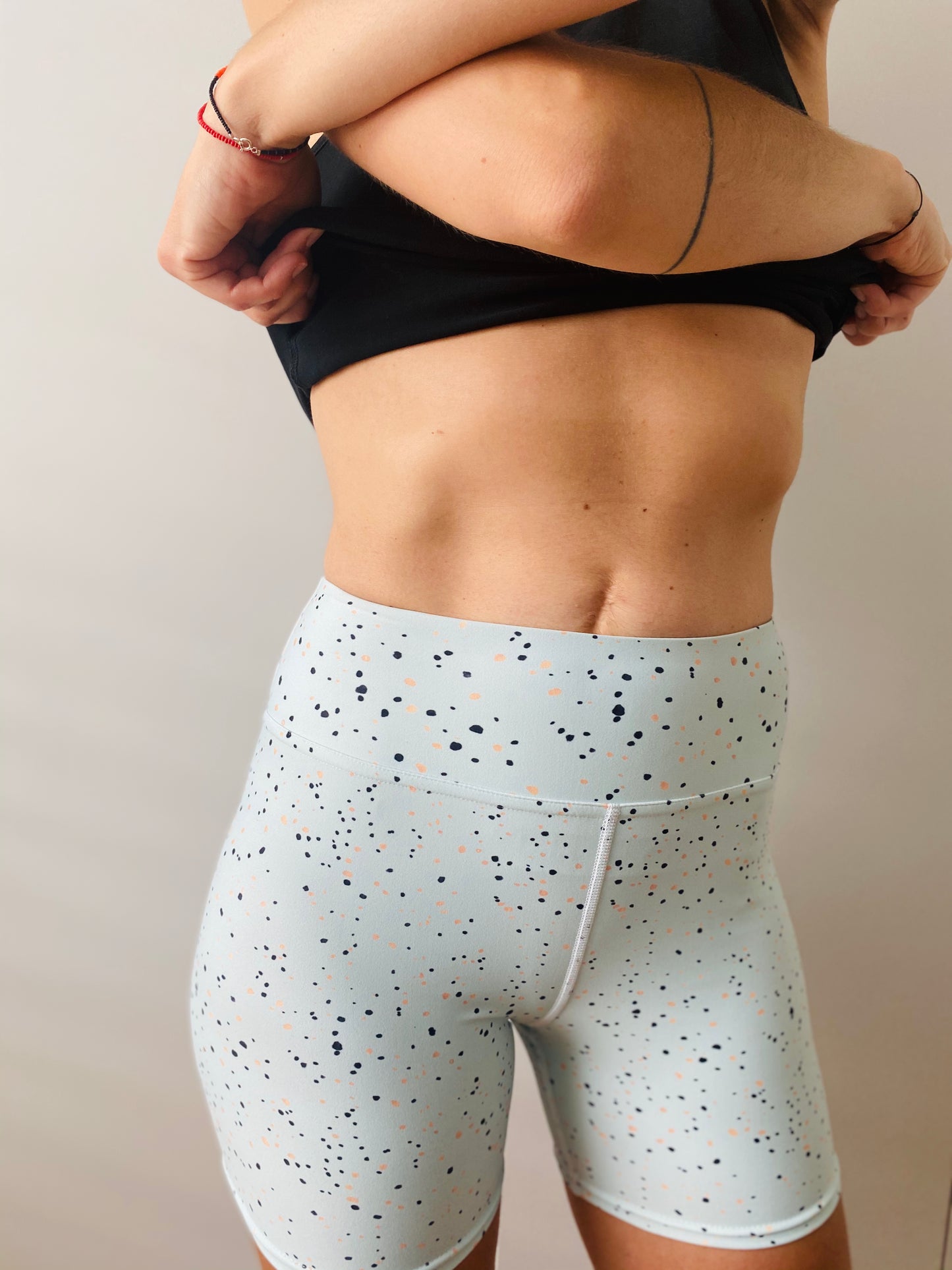 Micro Dot Biker Shorts in Mint