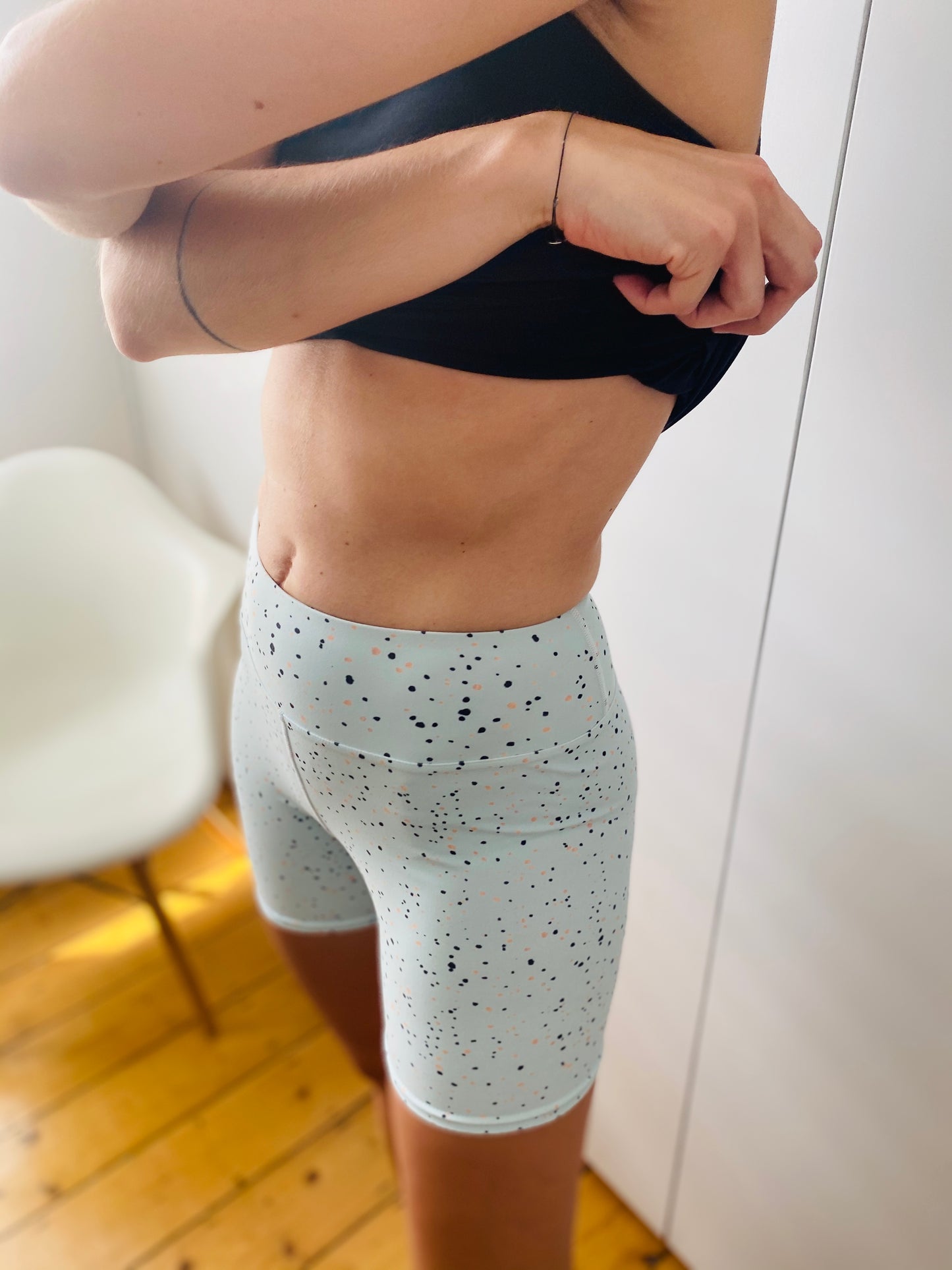Micro Dot Biker Shorts in Mint