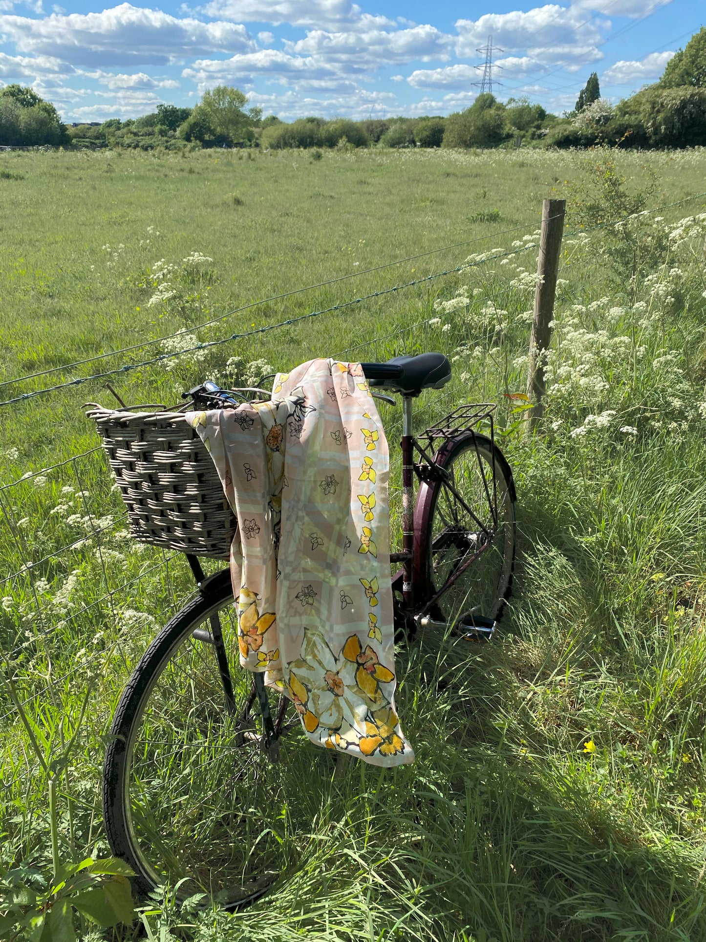 Daffodil Silk Georgette Square Scarf