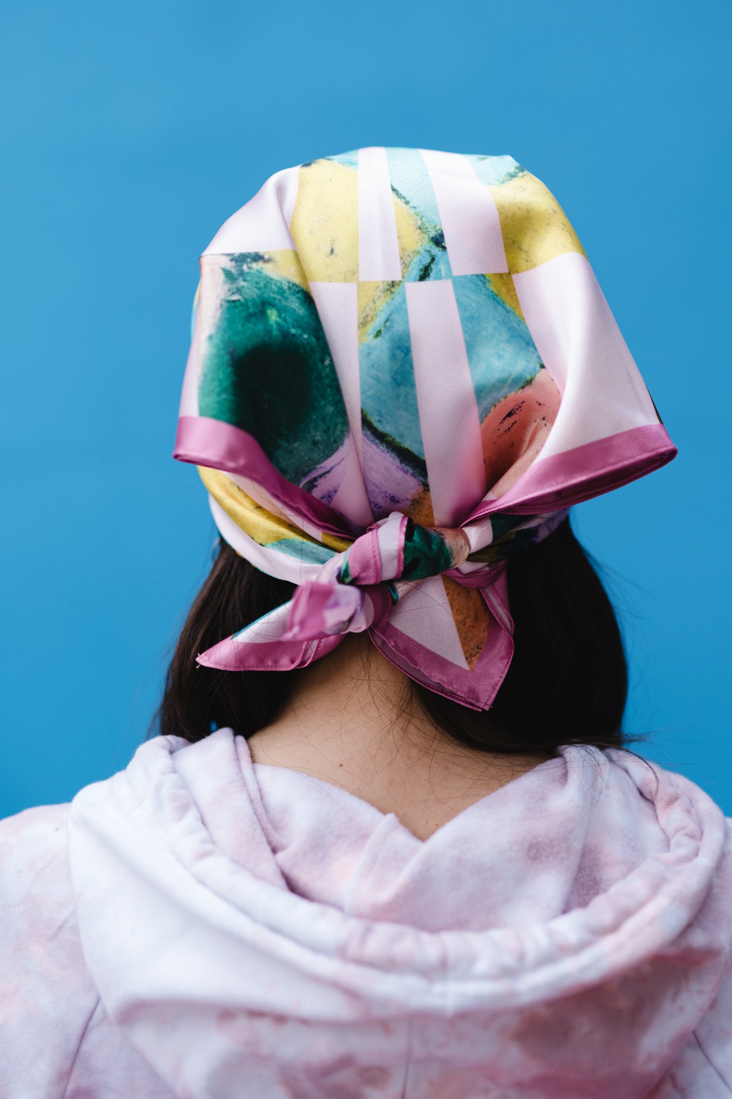 Sonia. Satin Neckerchief in Pastels