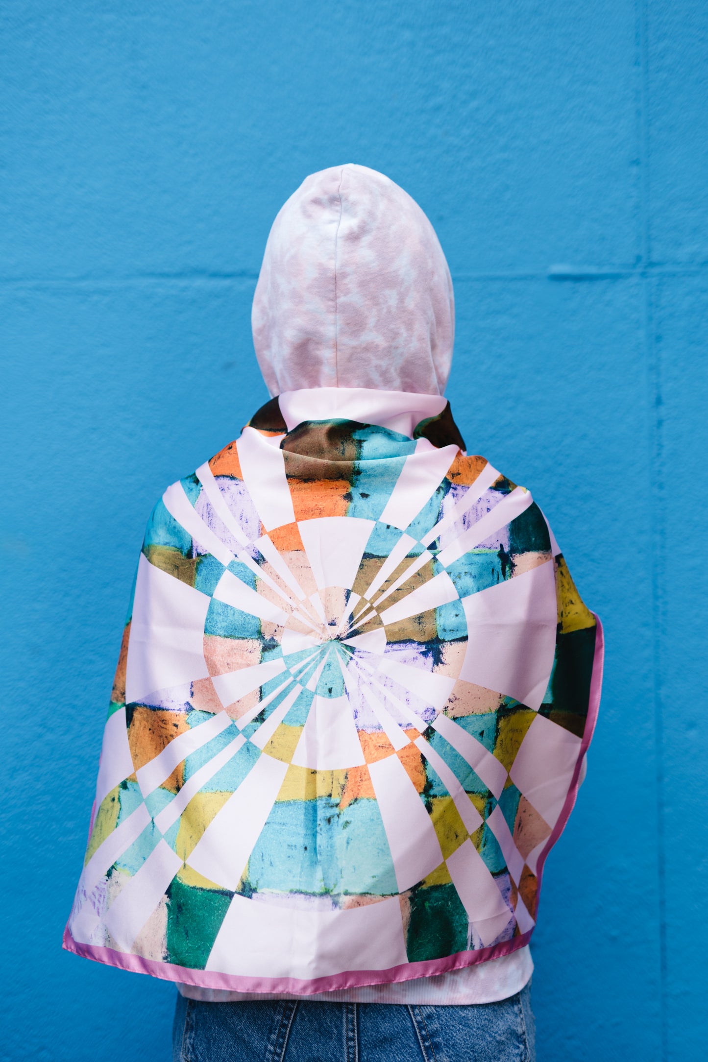 Sonia. Satin Neckerchief in Pastels