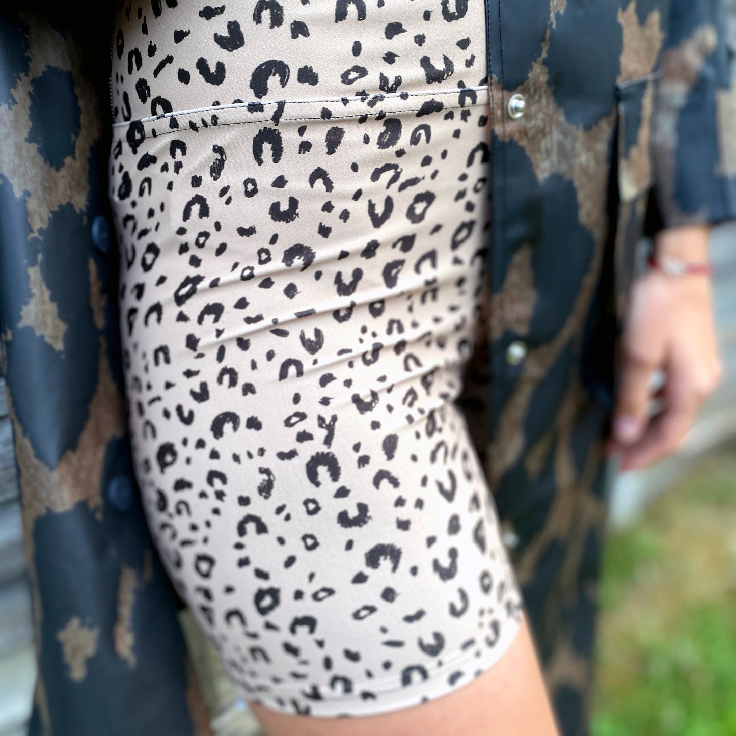 Leopard Print Biker Shorts