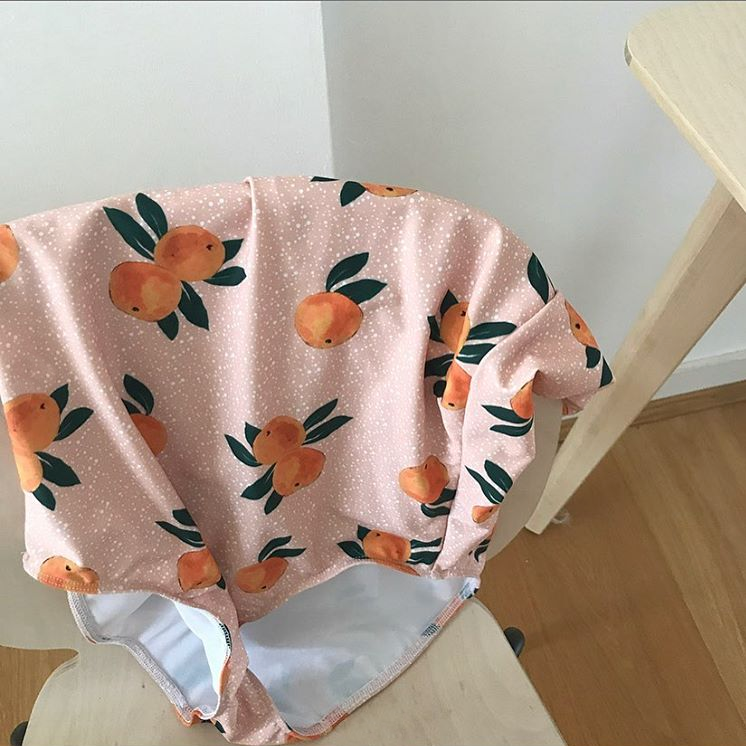 Orange Swimsuit in Peachy Pink