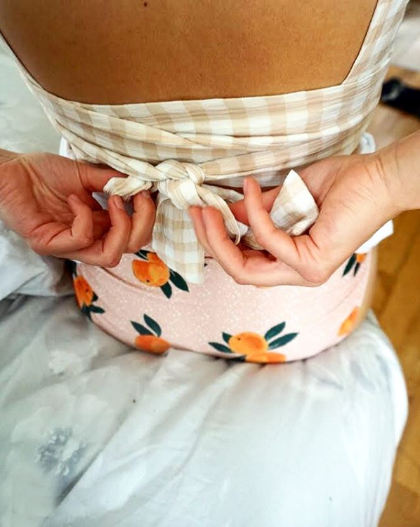 Orange Swimsuit in Peachy Pink