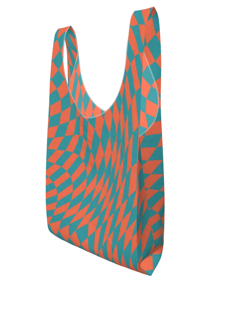 Checkered Parachute All Over Print Shopper Bag