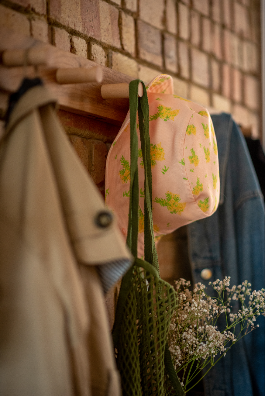 Mimosa Print Denim Bucket Hat