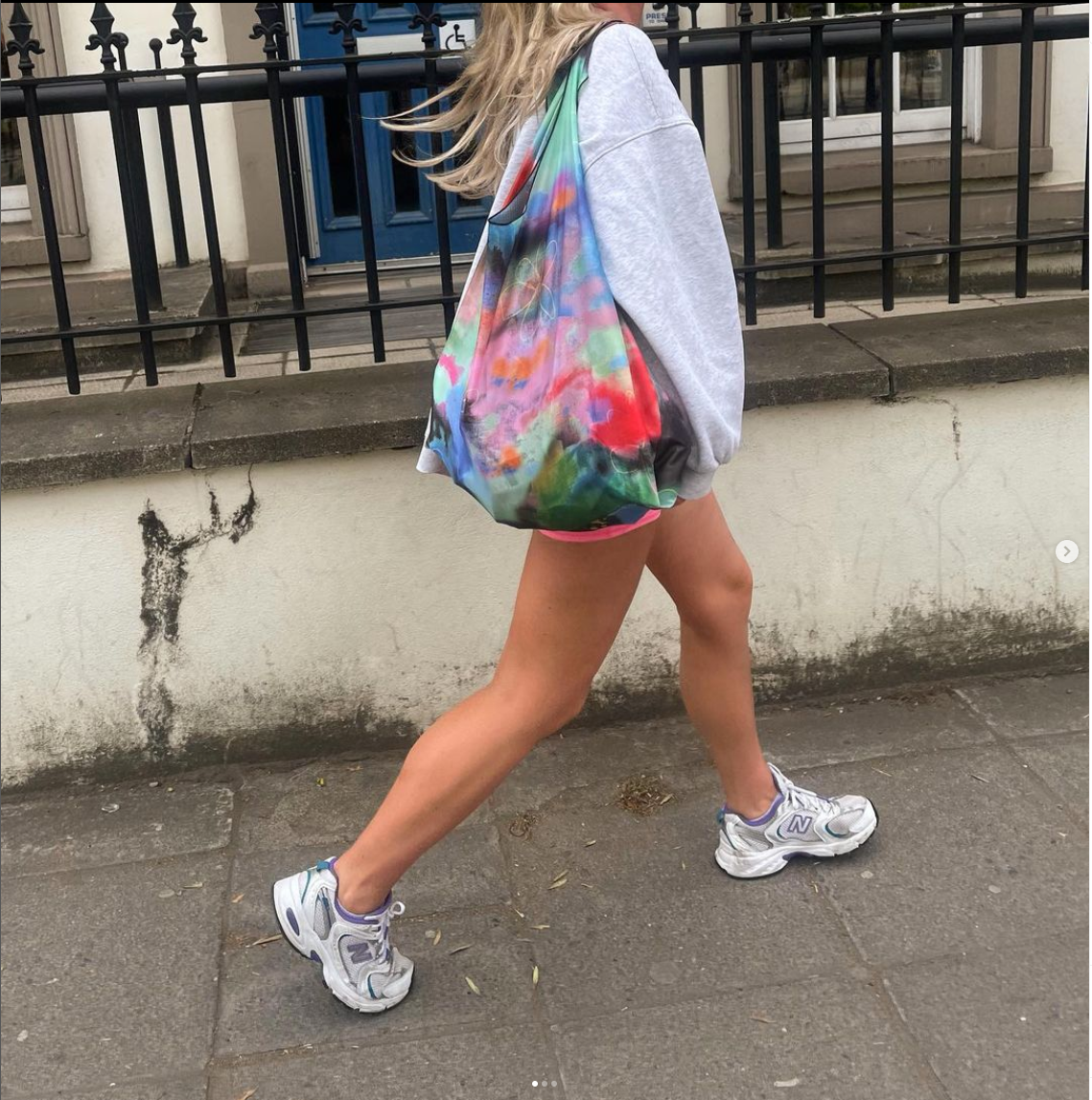 Tie Dye Printed Parachute Shopper Bag