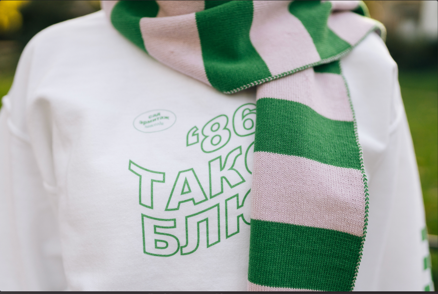 Taxi Blues Unisex Sweatshirt with a Printed Sleeve