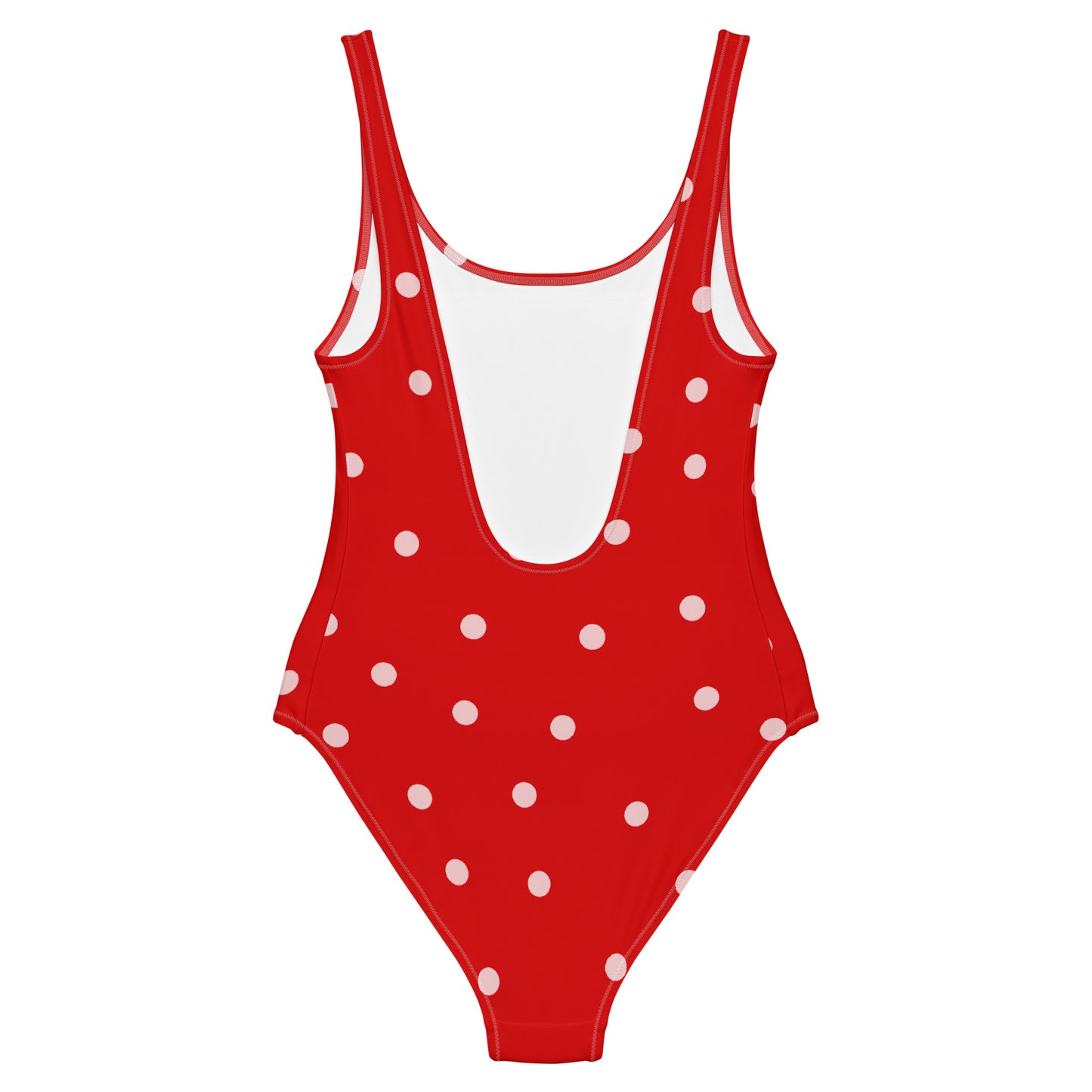 Red Polkadot One Piece Swimsuit