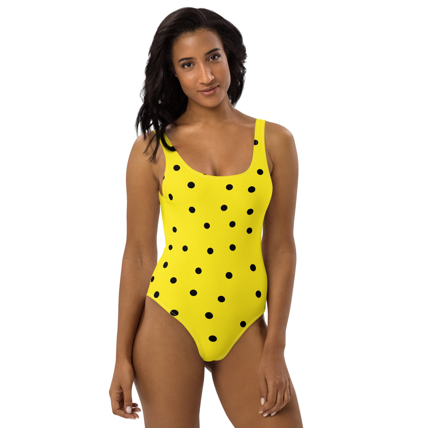 Dot One Piece Swimsuit in Yellow