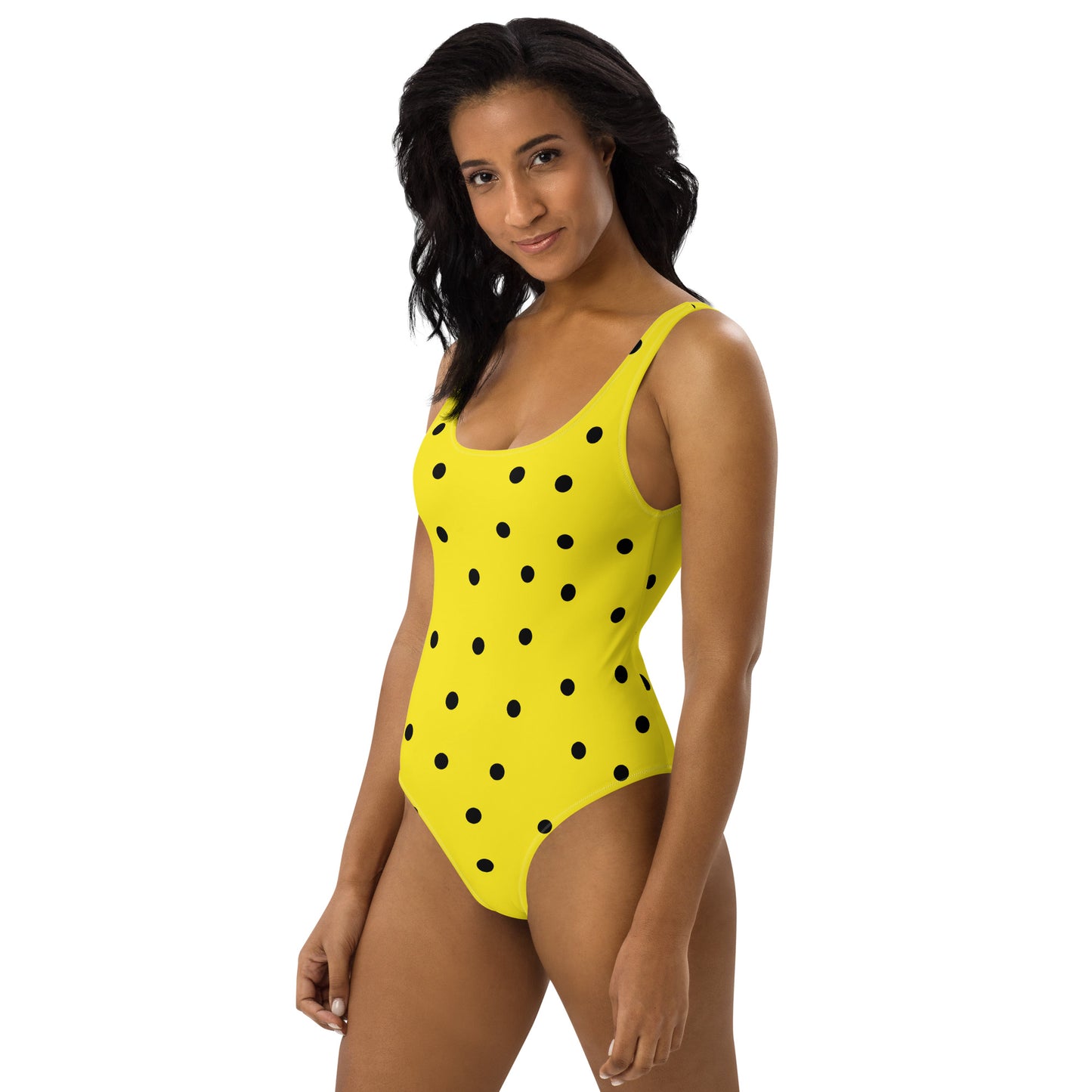 Dot One Piece Swimsuit in Yellow