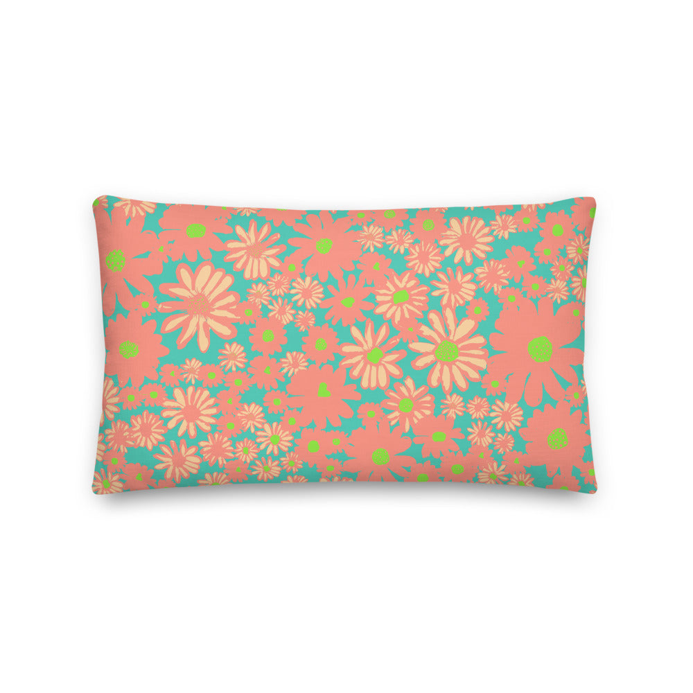 Daisy Premium Linen Look Cushion in Brights