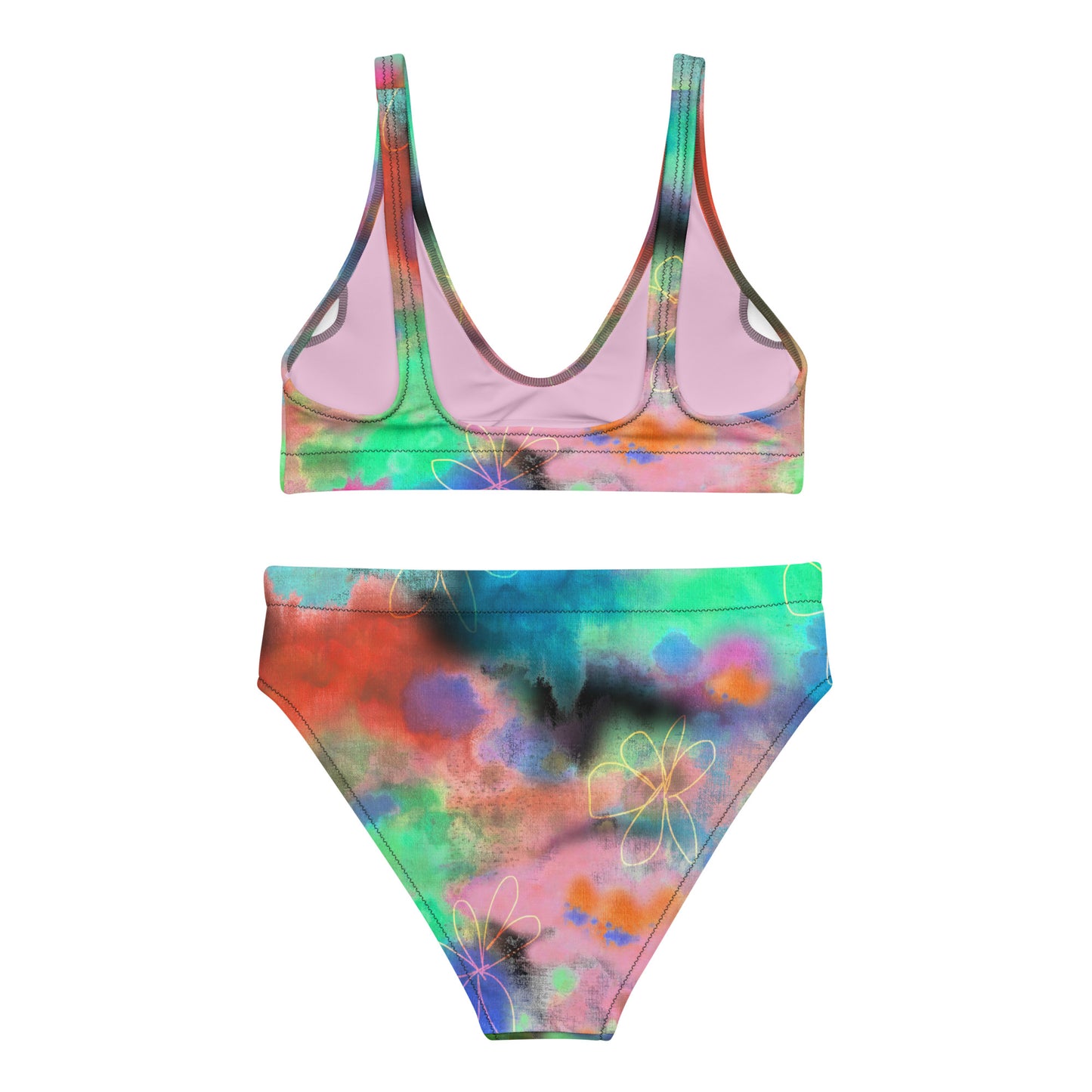 Tie Dye Recycled High-waisted Bikini