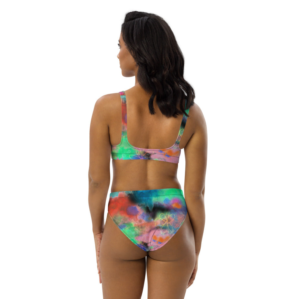 Tie Dye Recycled High-waisted Bikini