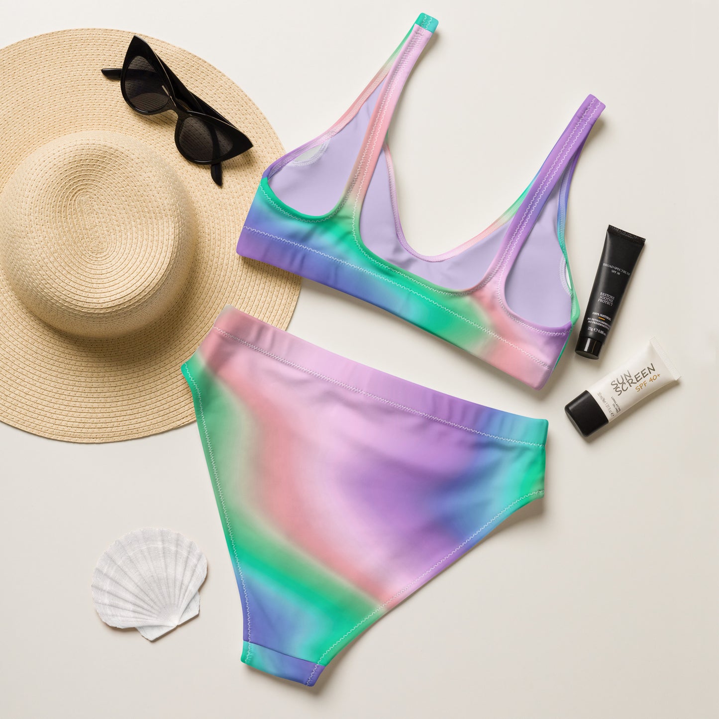 Gradient Recycled high-waisted Bikini