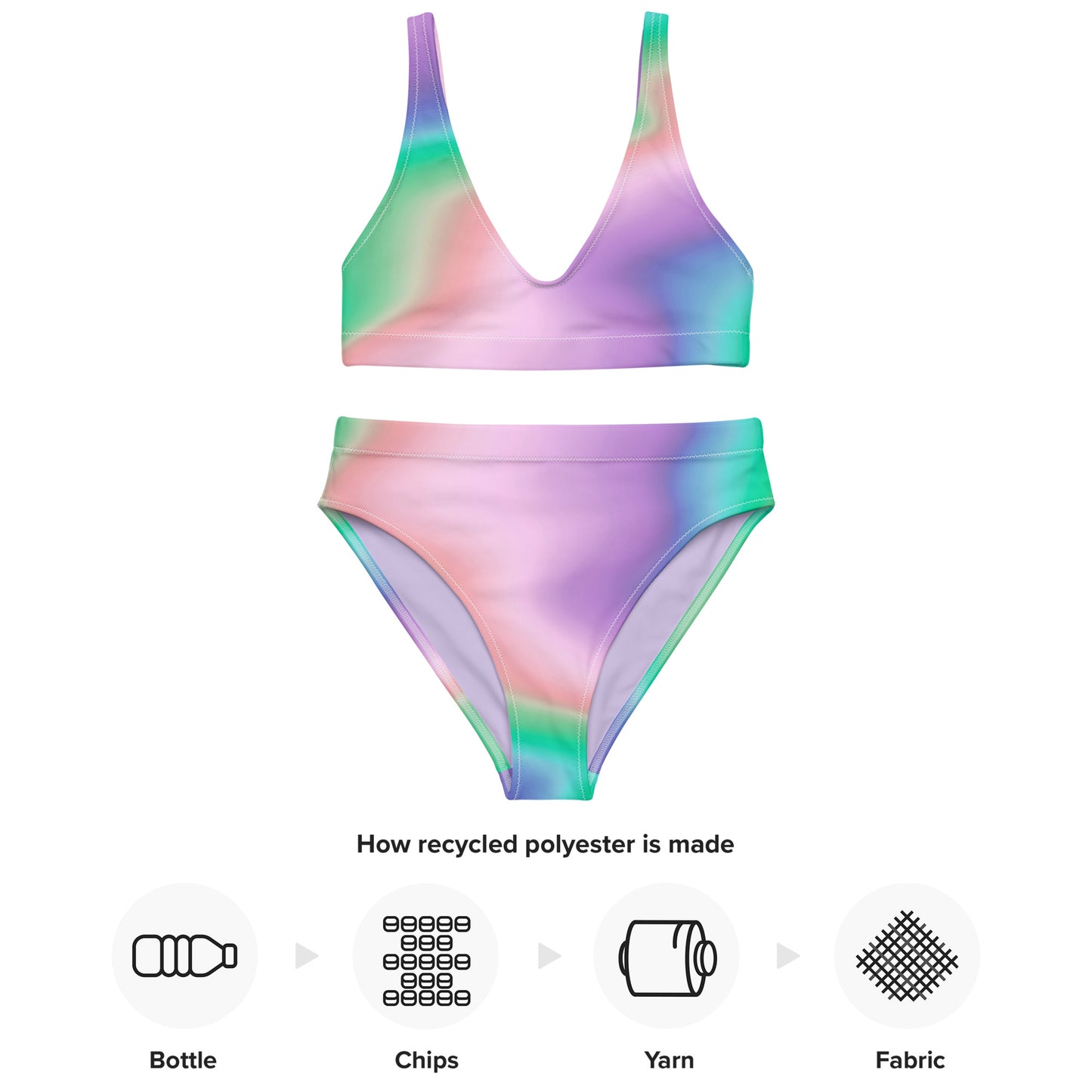 Gradient Recycled high-waisted Bikini
