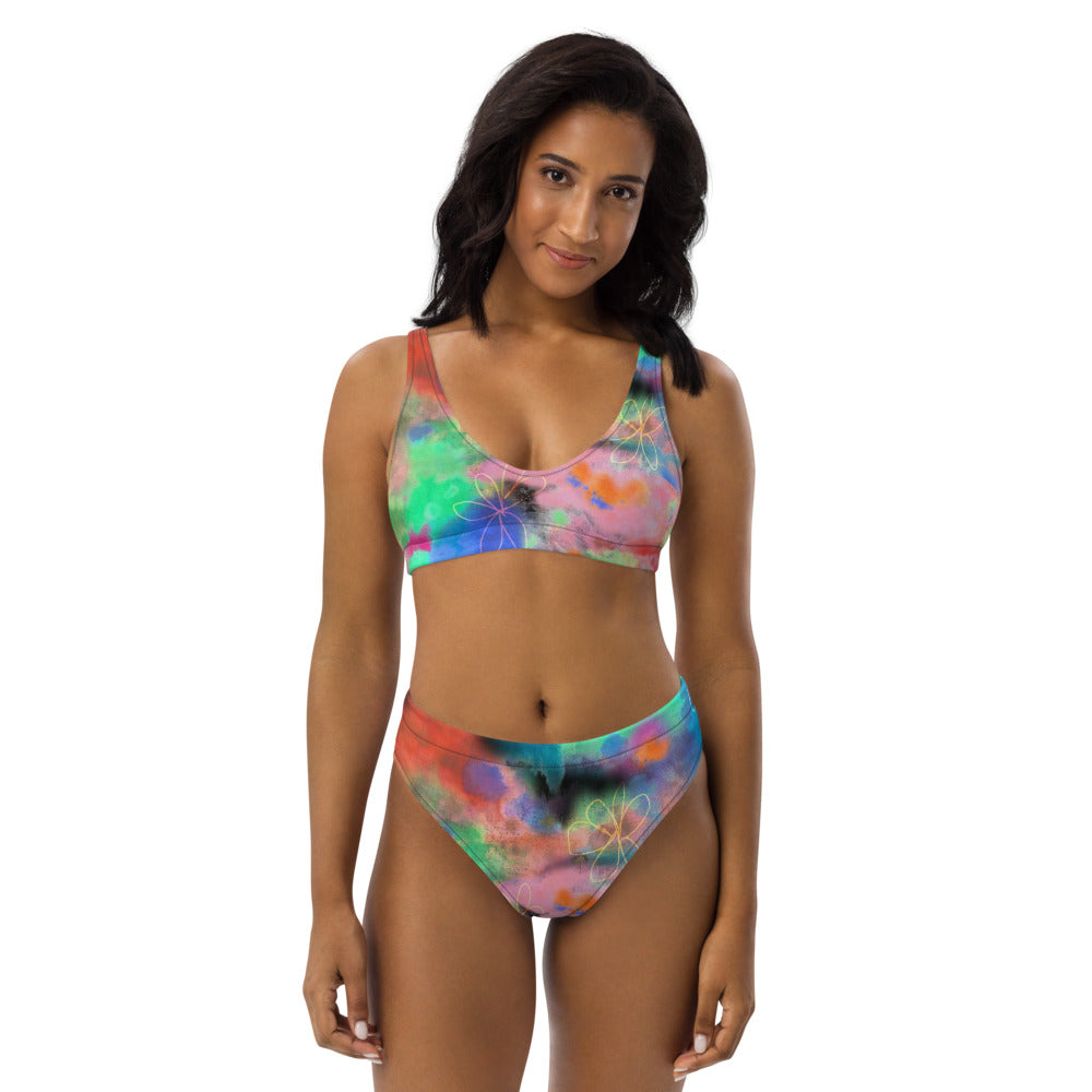 Tie Dye Recycled High-waisted Bikini