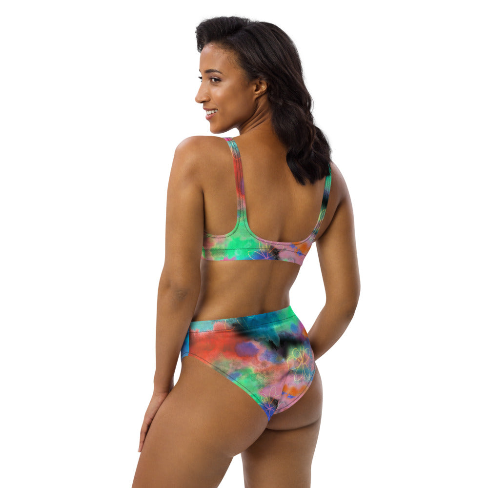 Tie Dye Recycled High-waisted Bikini