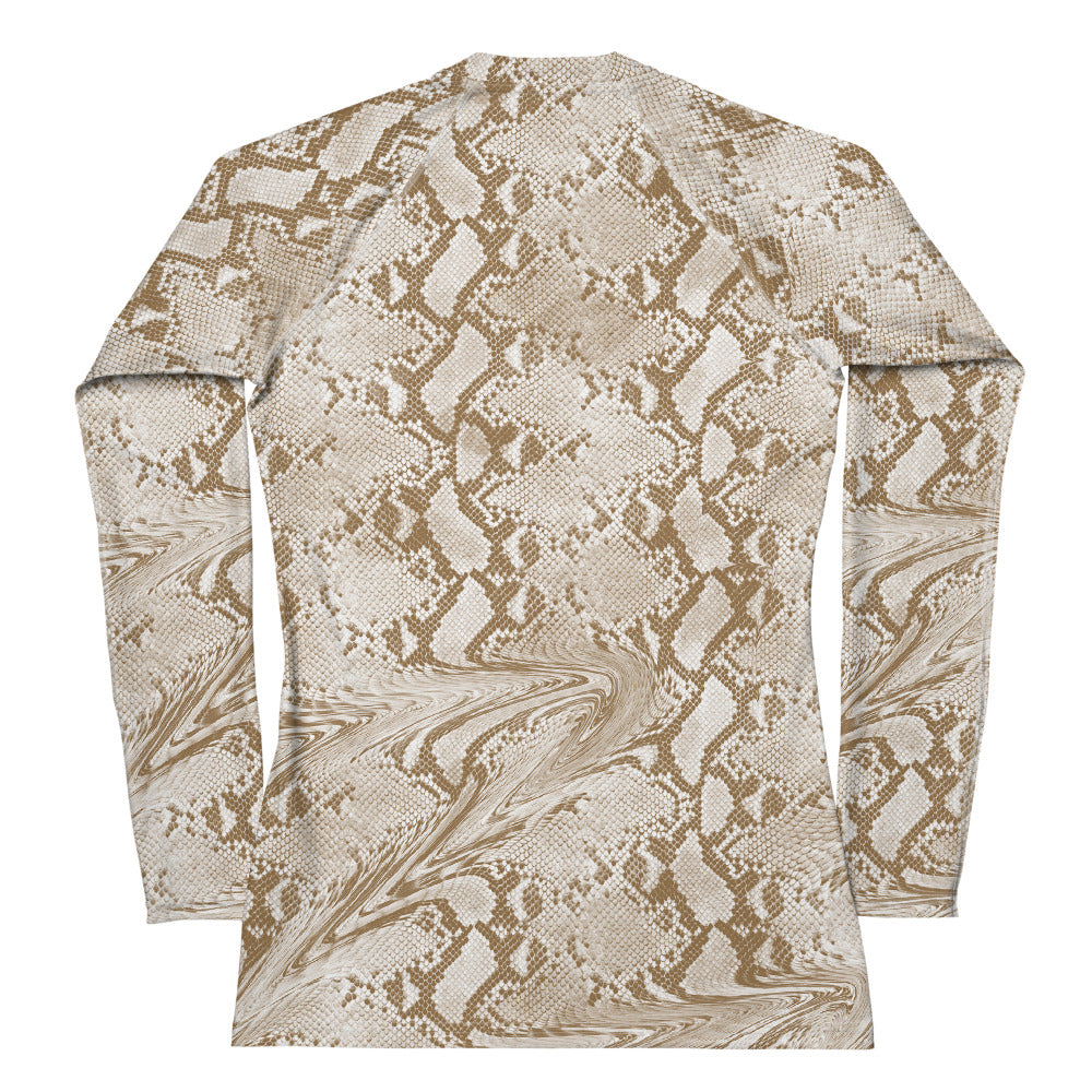 Trippy Snake Skin Women's Rash Guard