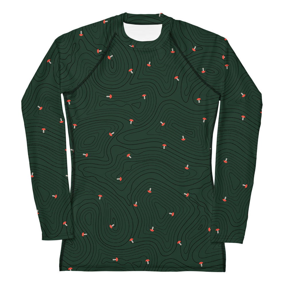 Mushroom Women's Rash Guard Long Sleeve