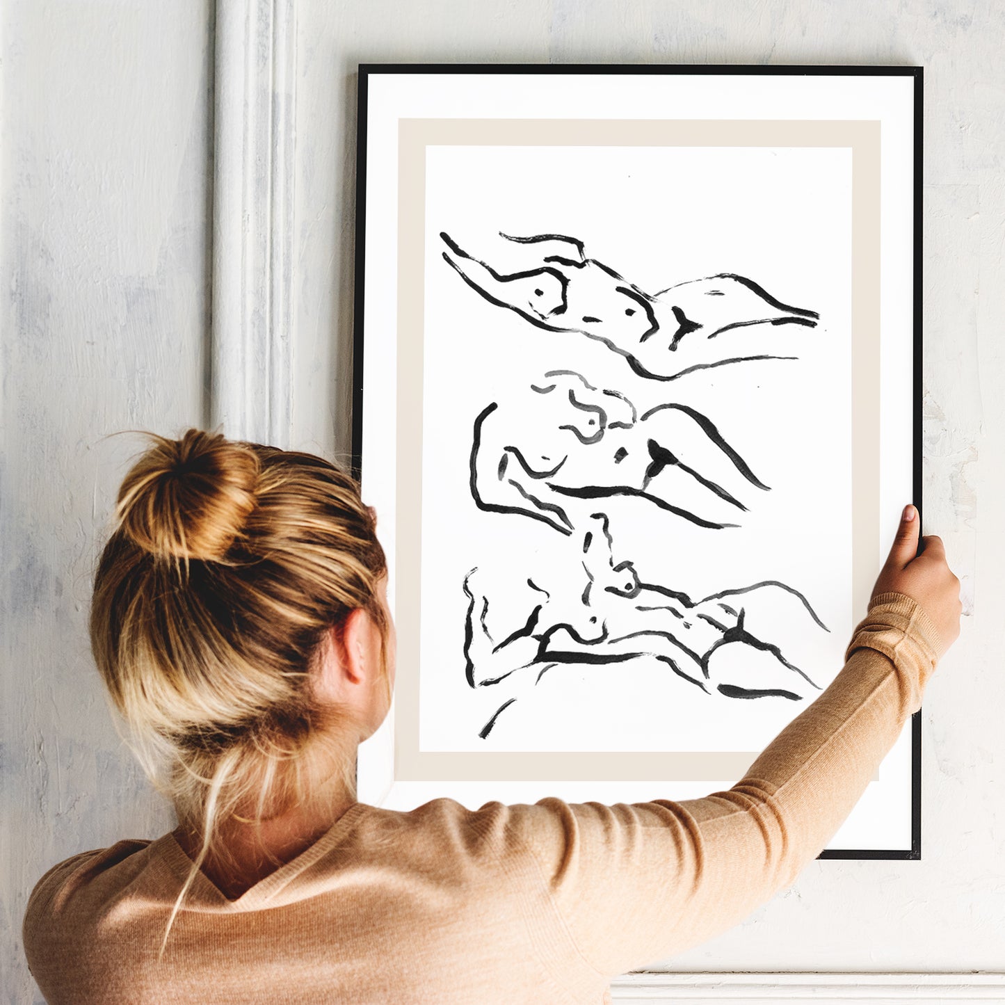 Nudes. Painted Giclee Print Unframed