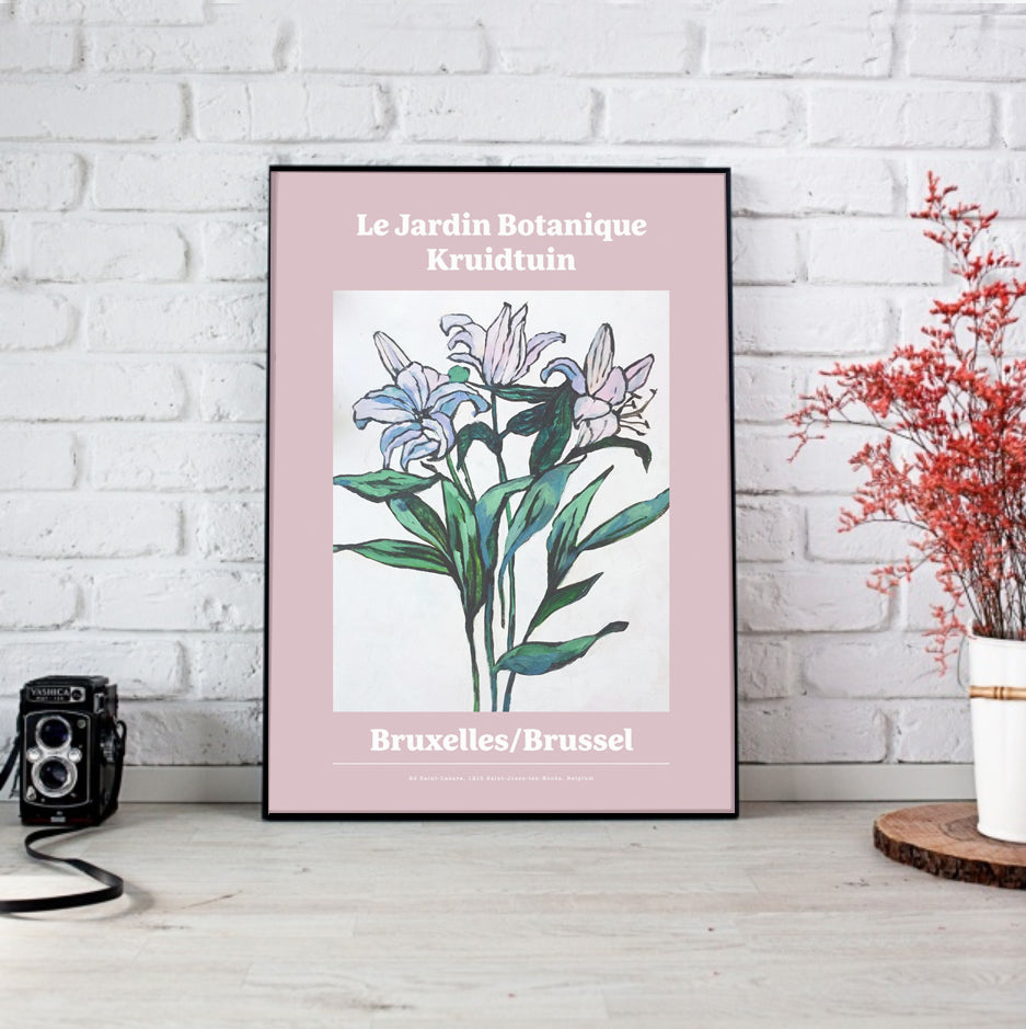 Botanique. Painted Lilies. A3 Artwork. Unframed.