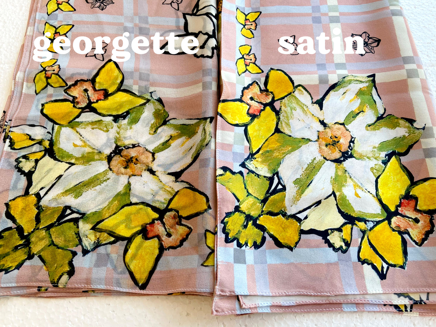 Daffodil Silk Georgette Square Scarf
