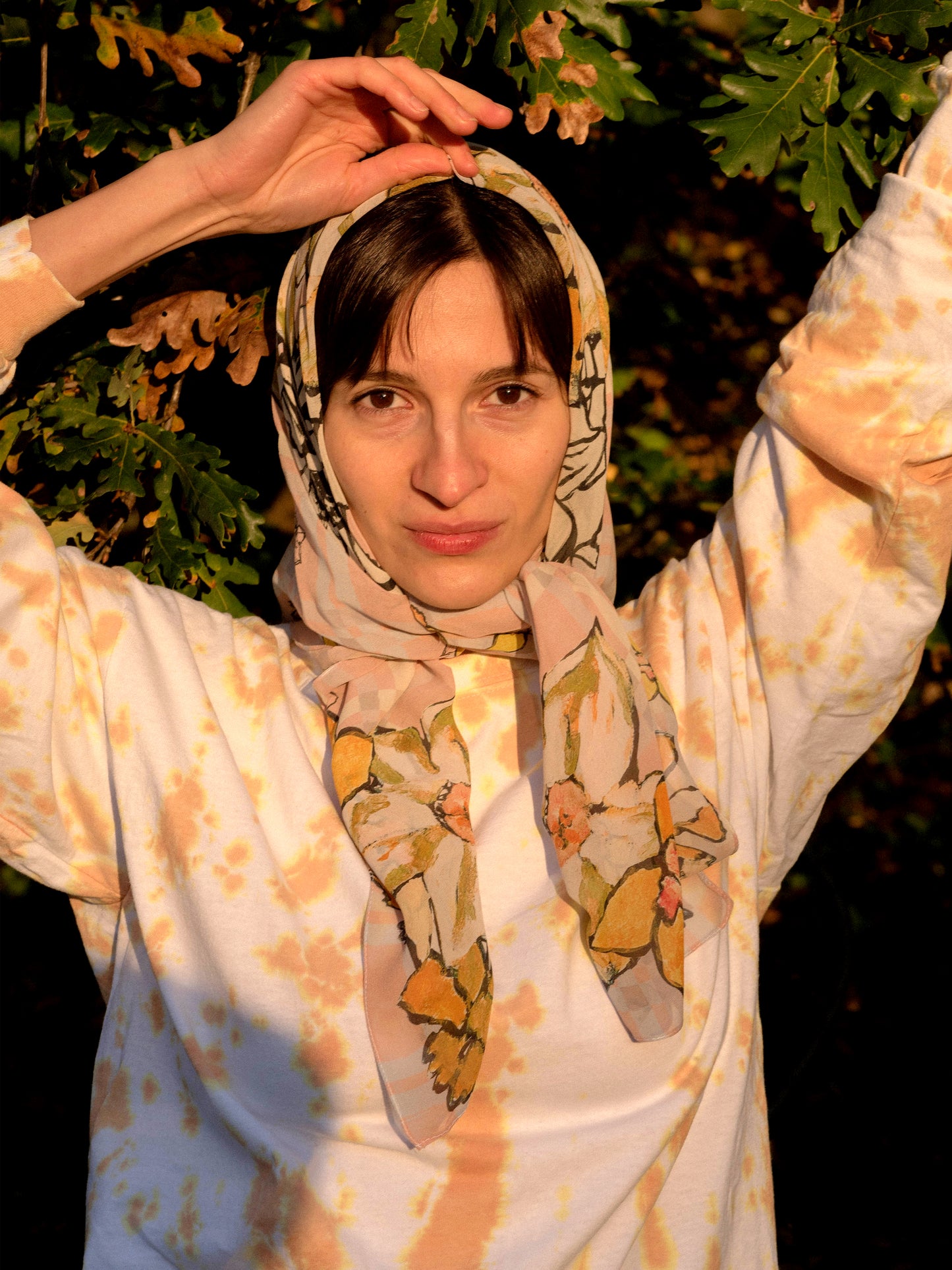 Daffodil Silk Georgette Square Scarf
