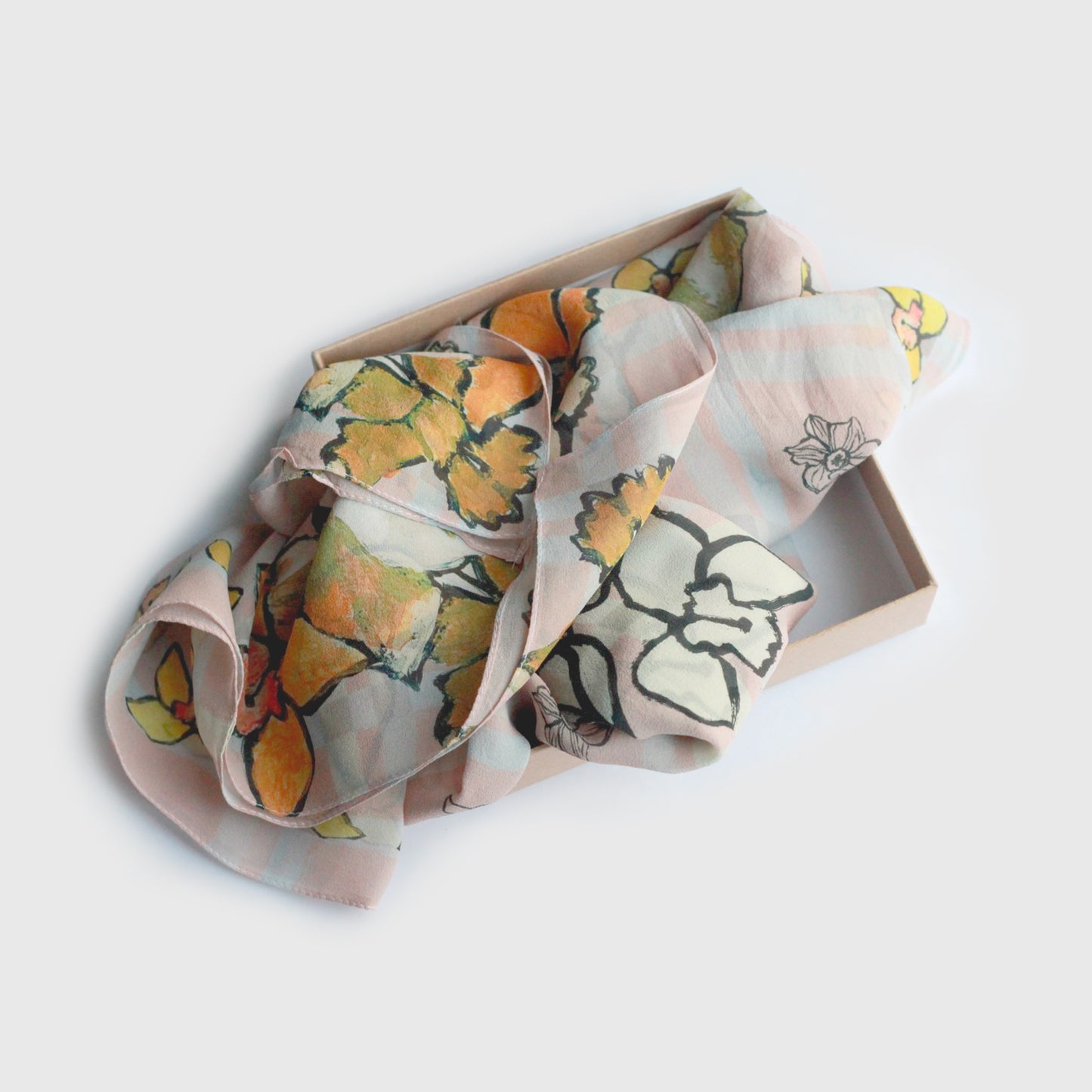 Daffodil Silk Georgette Square Scarf
