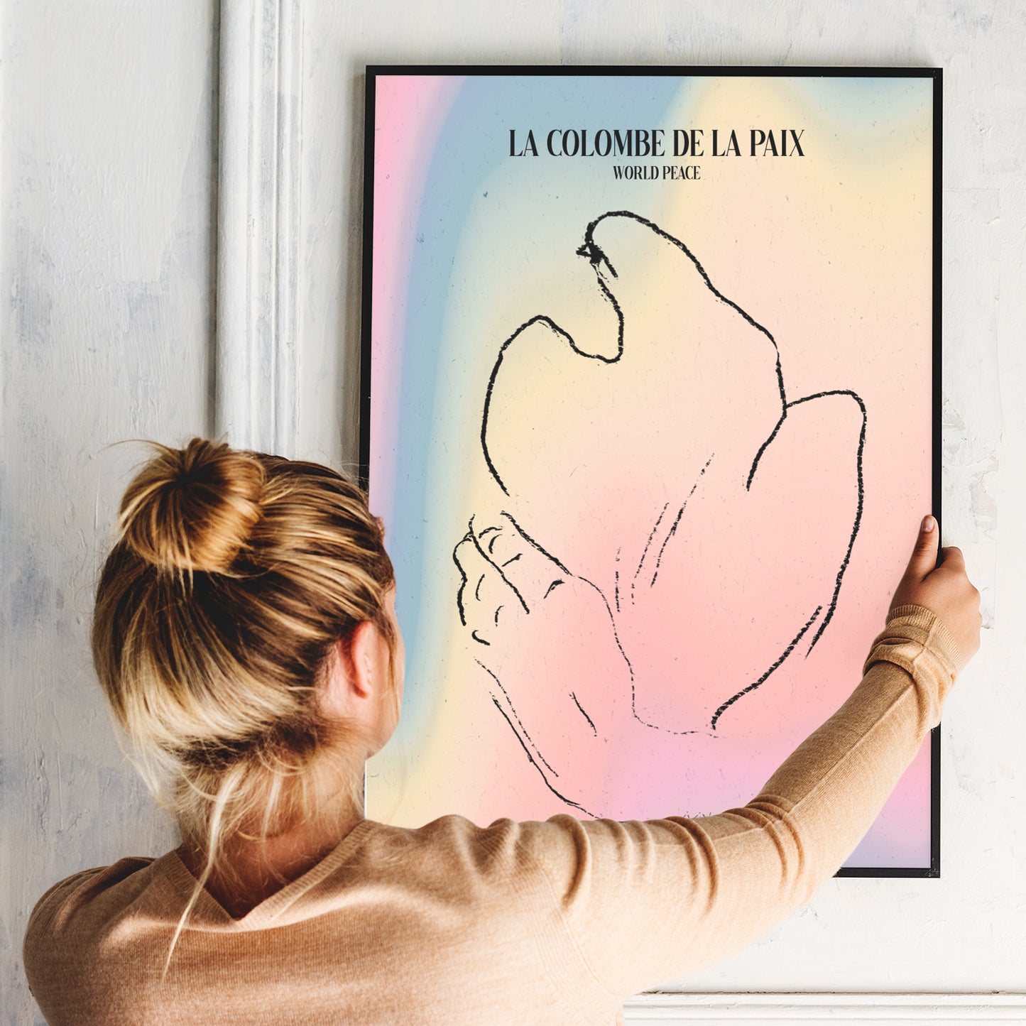La Colombe de La Paix. Dove of Peace. A3 Artwork