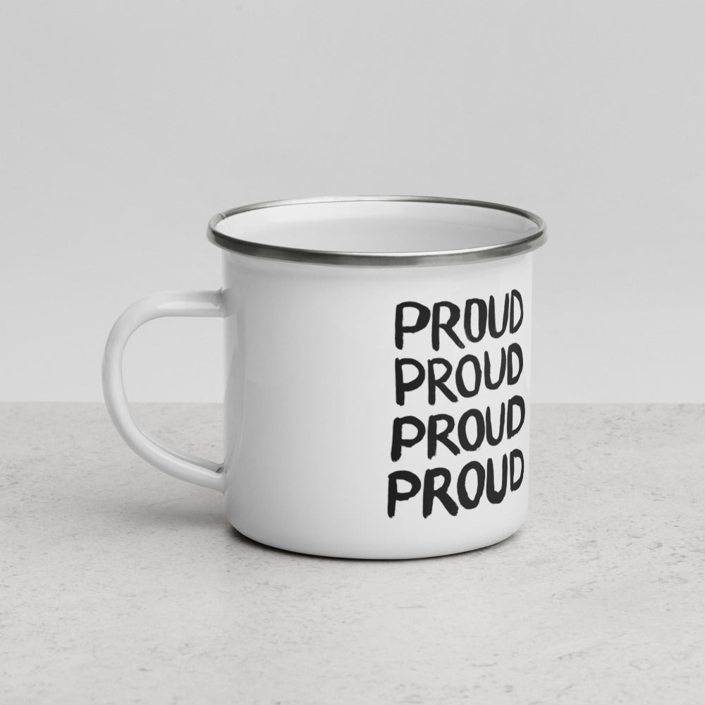 Proud Enamel Mug. Camper Mug