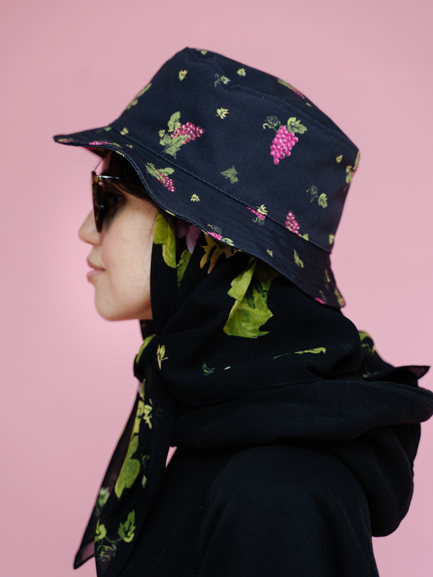 Grape Print Unisex Denim Bucket Hat