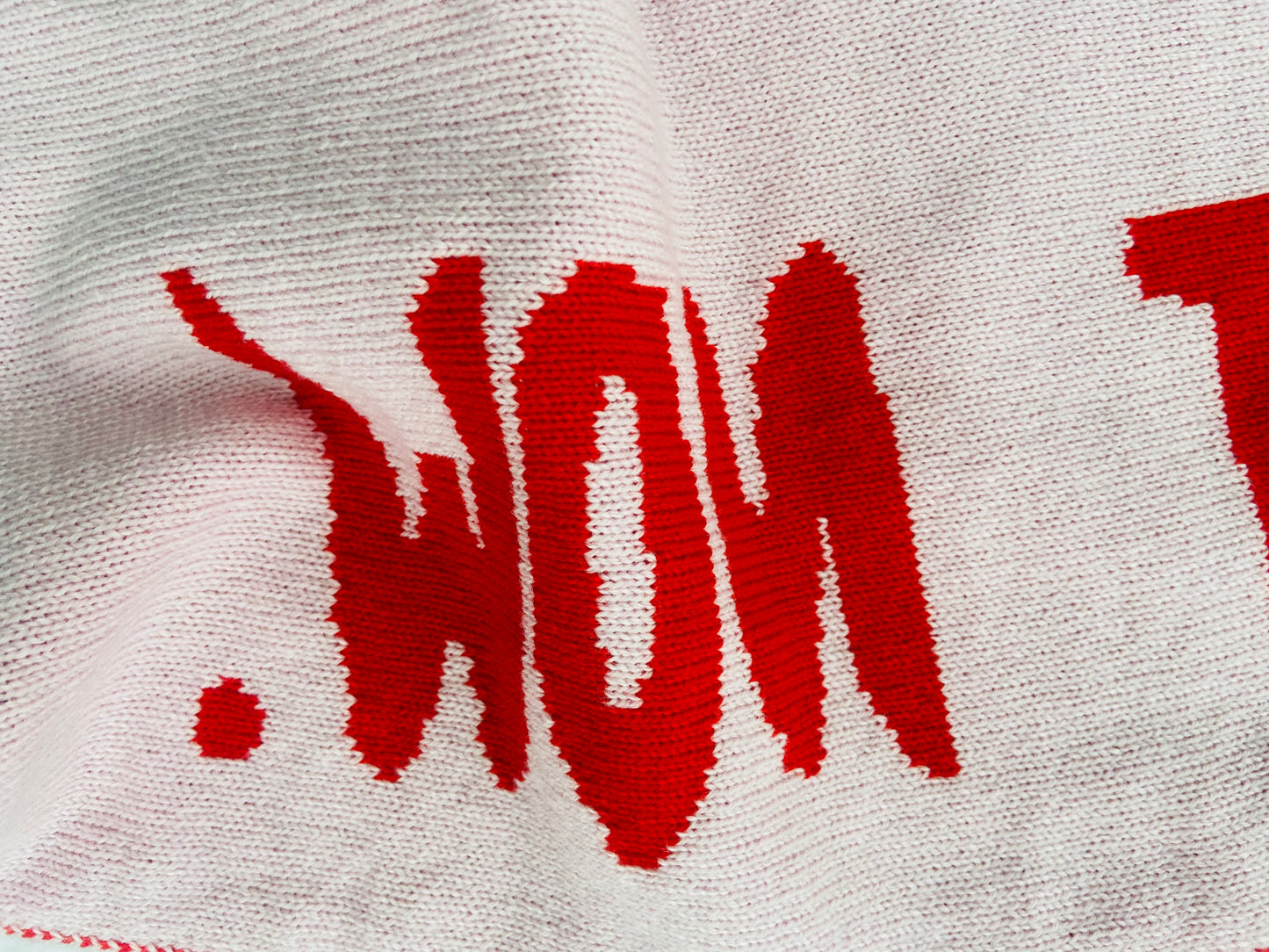 Kiss Slogan Wool and Cashmere Scarf