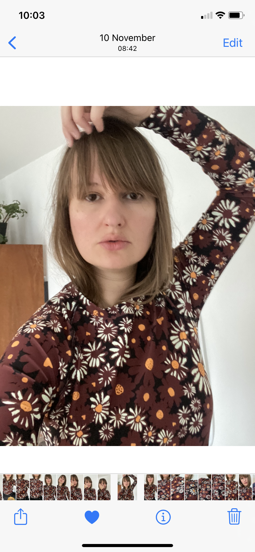 Daisy Print Women's Rash Guard in Chocolate Long Sleeve