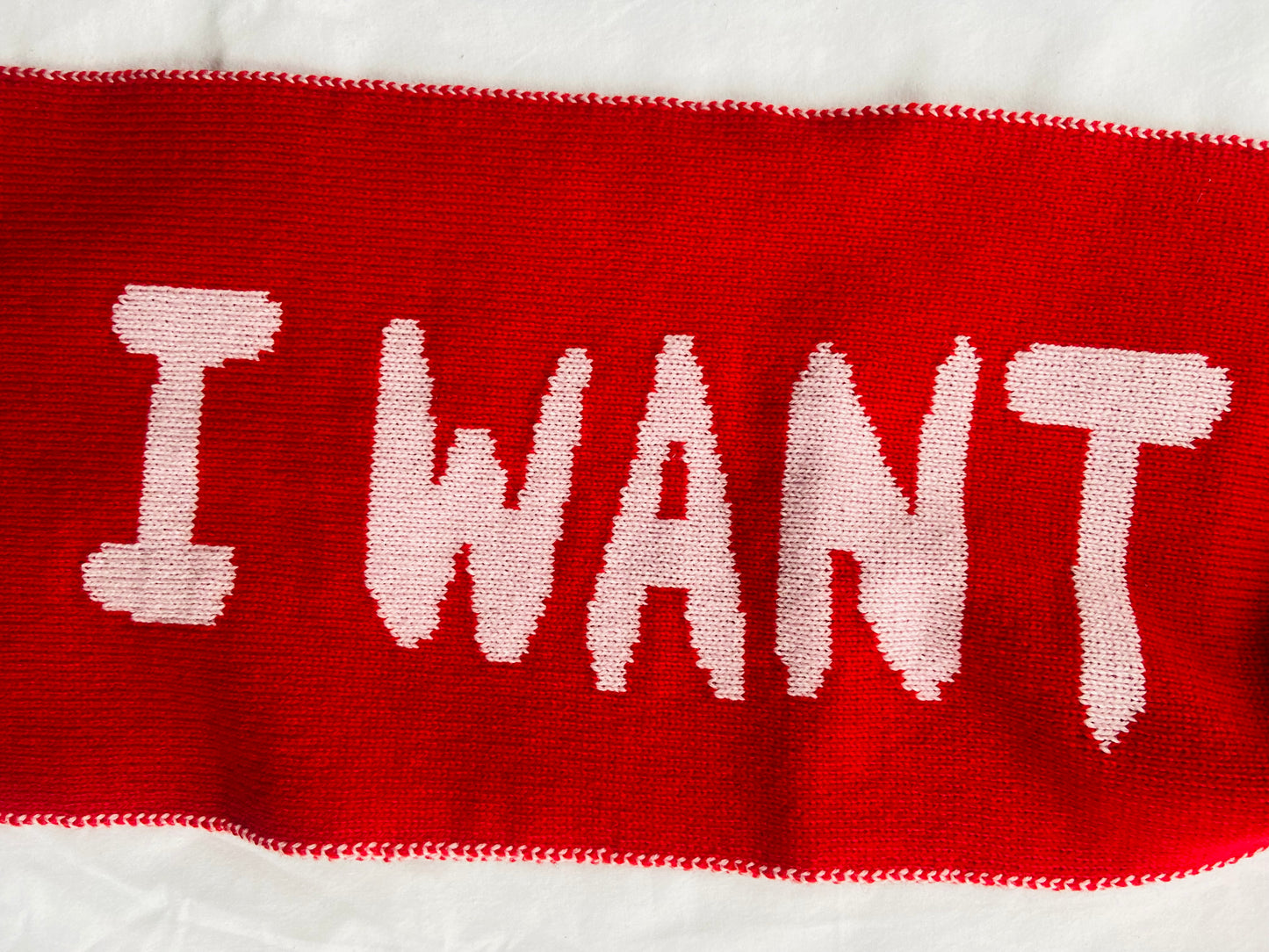 Kiss Slogan Wool and Cashmere Scarf