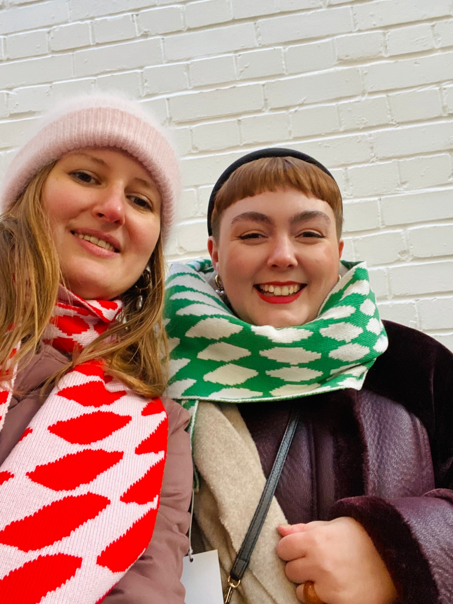 Checkered Wool and Cashmere Scarf in Jade Green